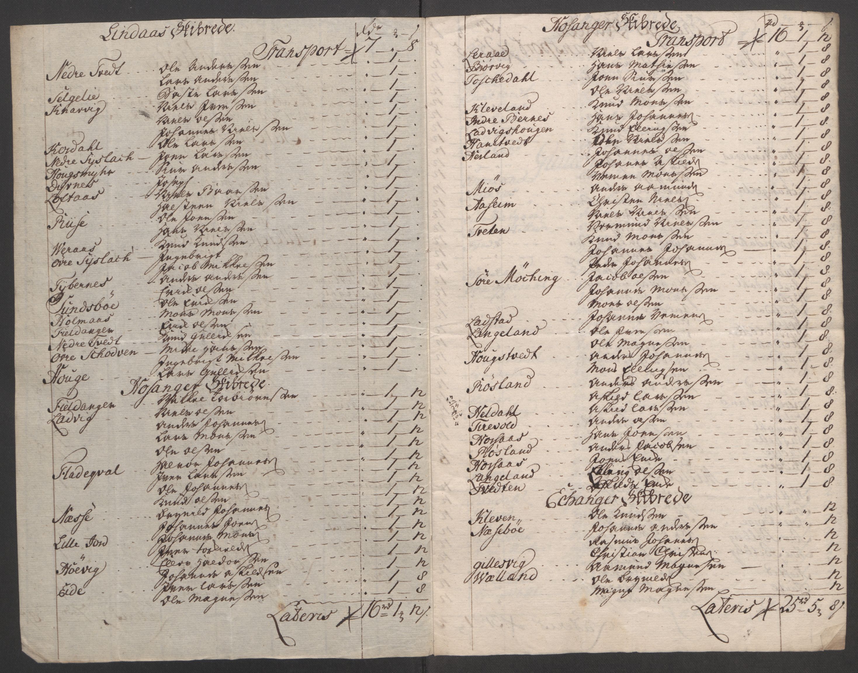Rentekammeret inntil 1814, Reviderte regnskaper, Fogderegnskap, RA/EA-4092/R51/L3303: Ekstraskatten Nordhordland og Voss, 1762-1772, p. 687