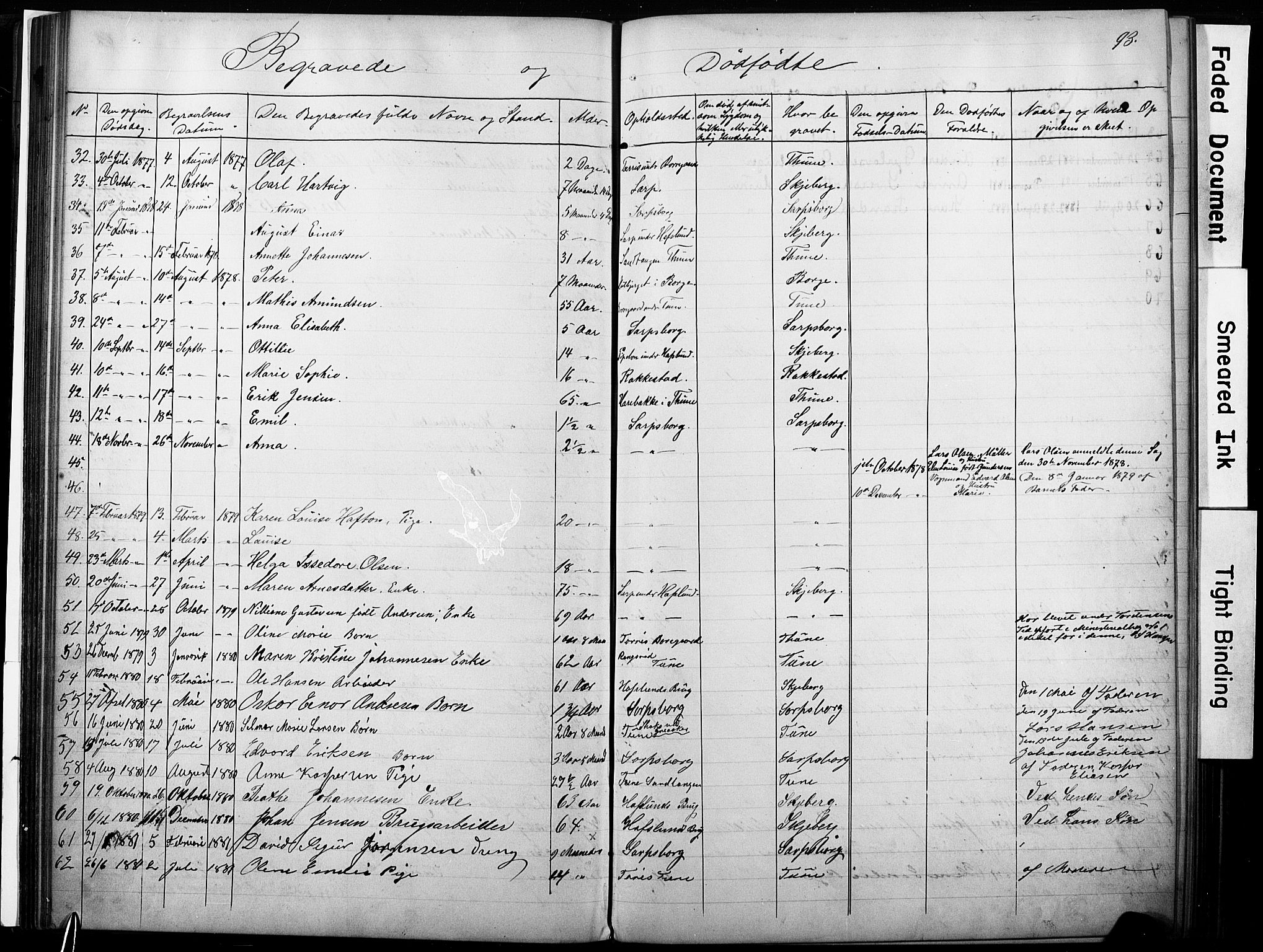 Sarpsborg metodistkirke, SAO/PAO-0233/A/L0002: Dissenter register no. 2, 1856-1890, p. 93