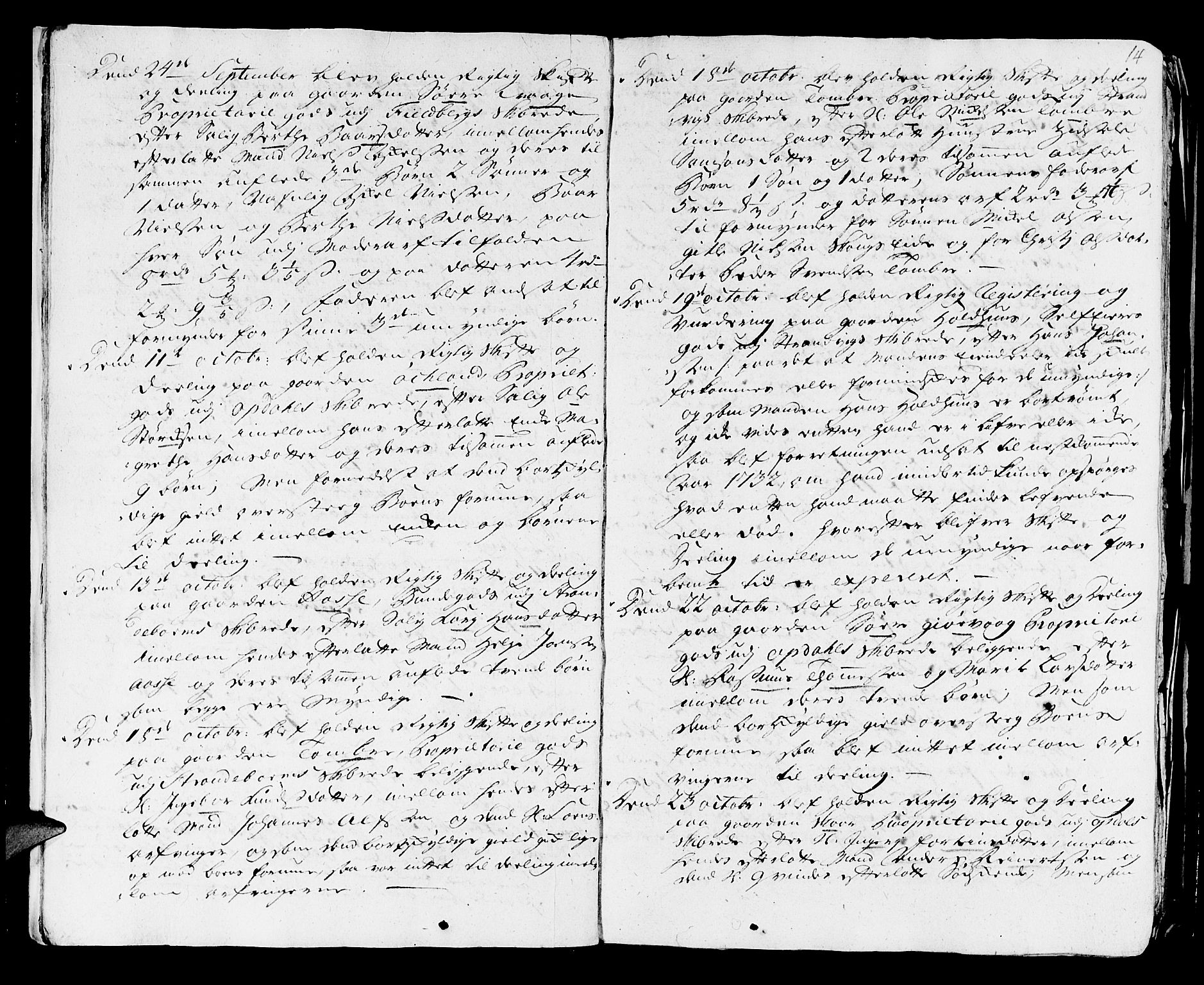 Stiftamtmannen i Bergen, AV/SAB-A-100006/F/Fd/Fdd/0001 / Lnr. 1970 - Sunnhordland, 1731-1745, p. 13b-14a