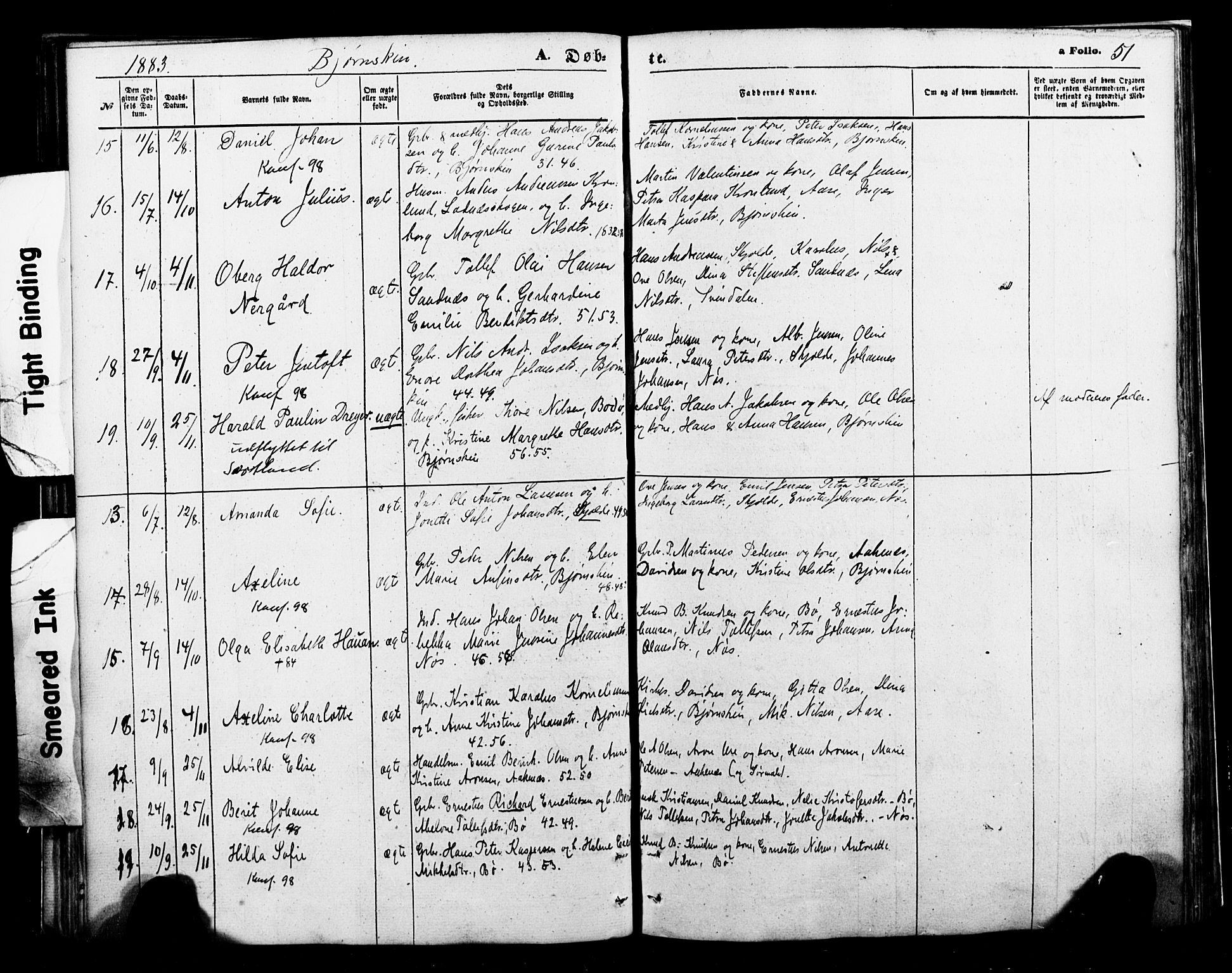 Ministerialprotokoller, klokkerbøker og fødselsregistre - Nordland, AV/SAT-A-1459/898/L1421: Parish register (official) no. 898A01, 1866-1886, p. 51