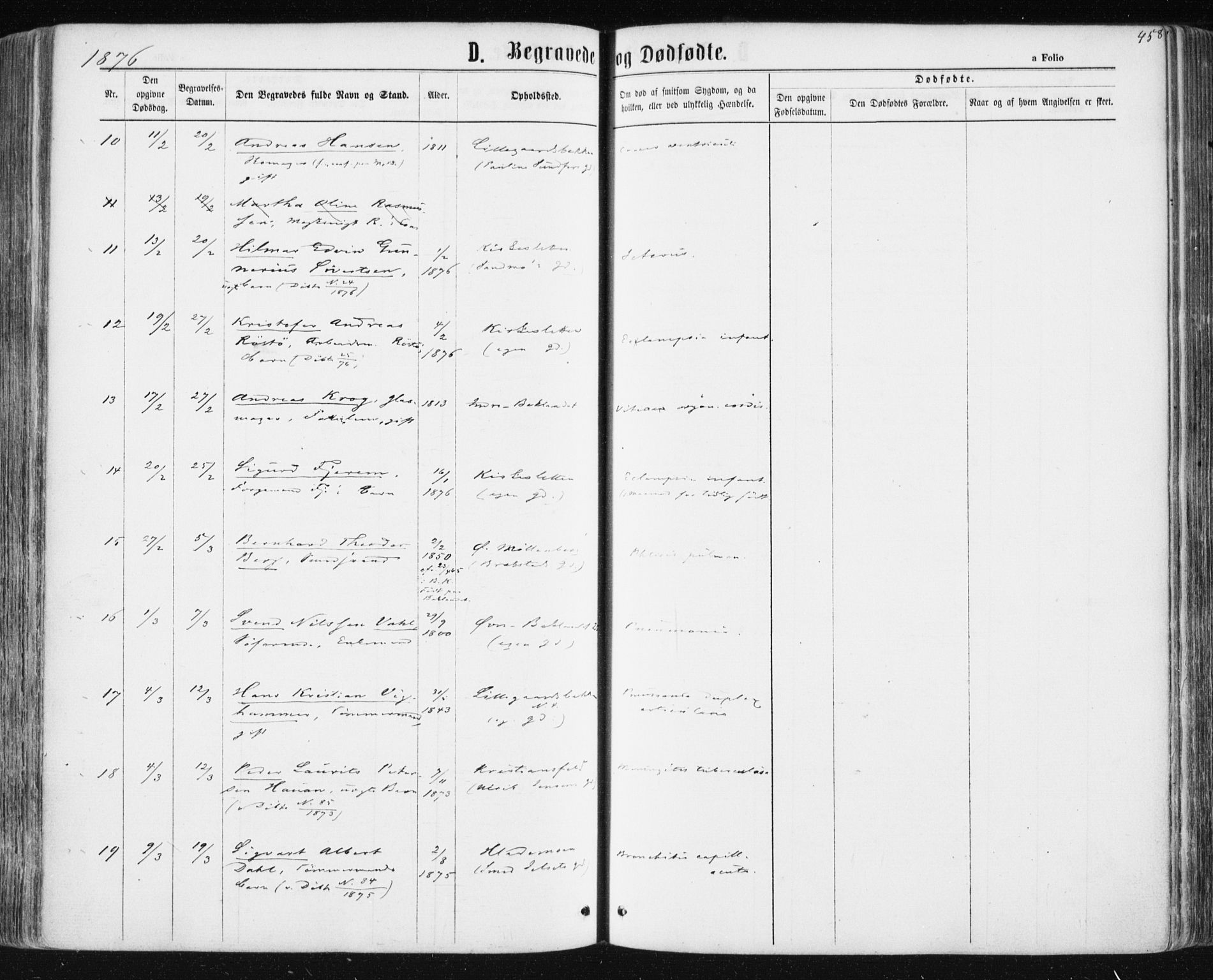 Ministerialprotokoller, klokkerbøker og fødselsregistre - Sør-Trøndelag, AV/SAT-A-1456/604/L0186: Parish register (official) no. 604A07, 1866-1877, p. 458