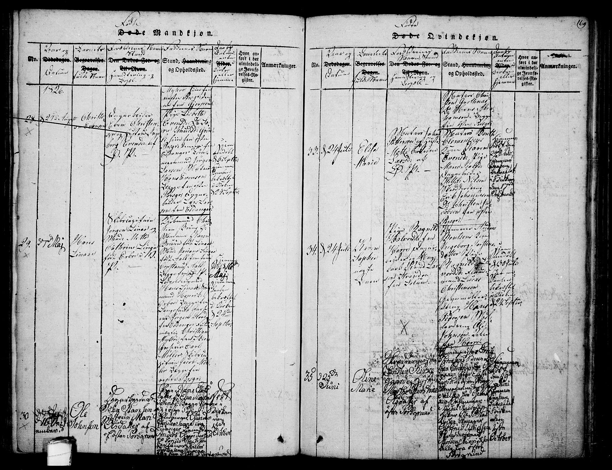 Porsgrunn kirkebøker , AV/SAKO-A-104/F/Fa/L0004: Parish register (official) no. 4, 1814-1828, p. 169