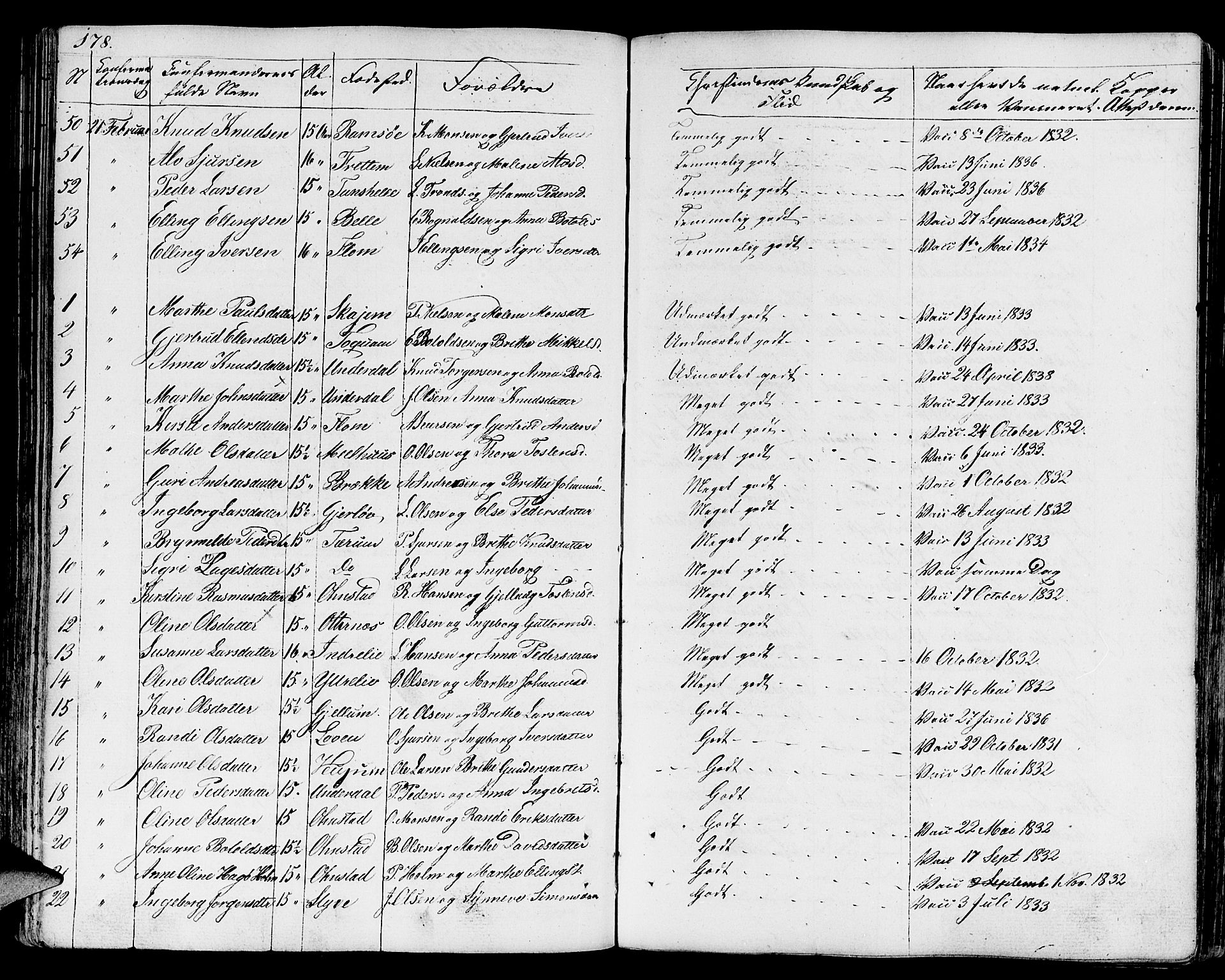 Aurland sokneprestembete, AV/SAB-A-99937/H/Ha/Haa/L0006: Parish register (official) no. A 6, 1821-1859, p. 178