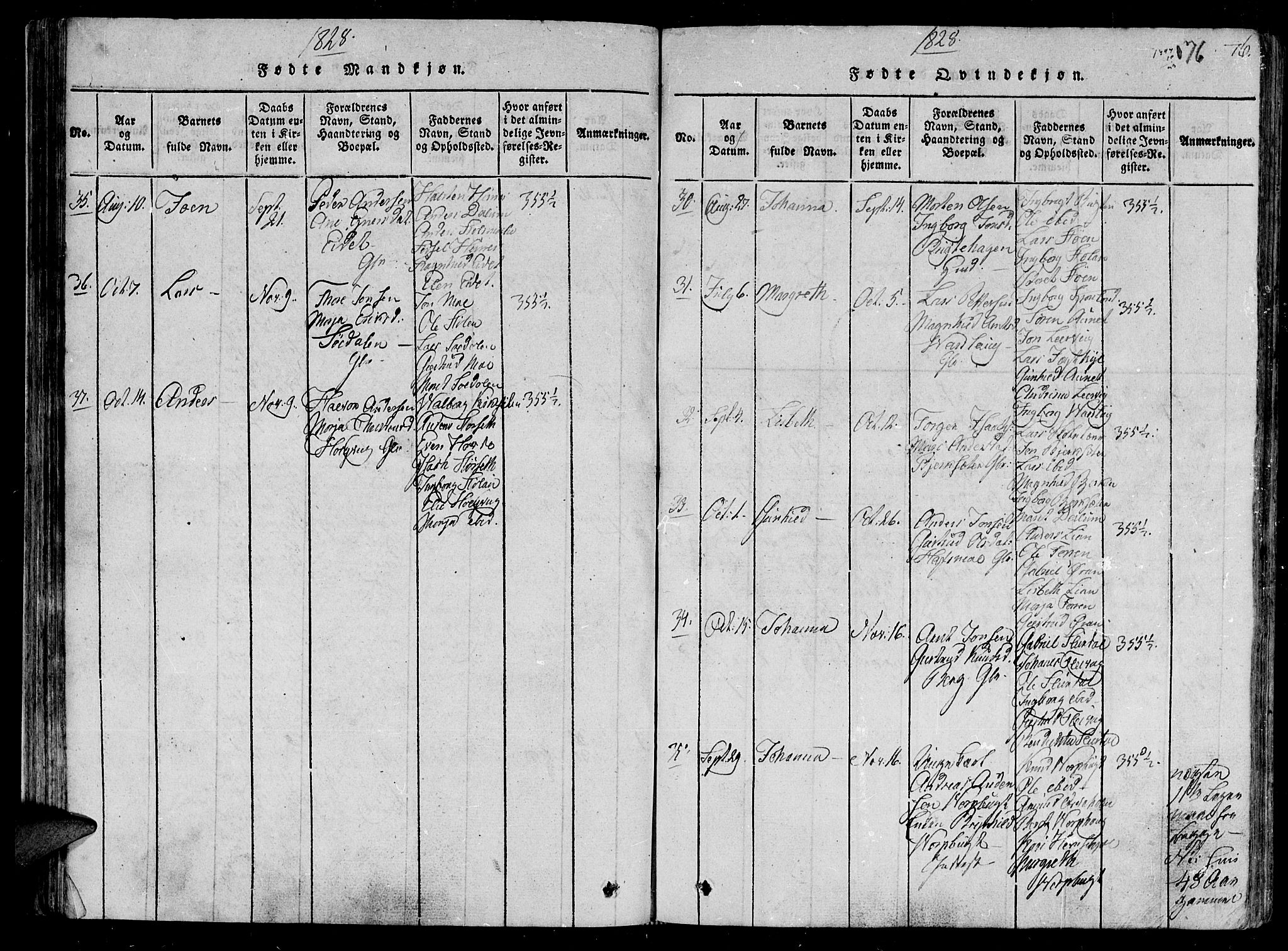 Ministerialprotokoller, klokkerbøker og fødselsregistre - Sør-Trøndelag, SAT/A-1456/630/L0491: Parish register (official) no. 630A04, 1818-1830, p. 76