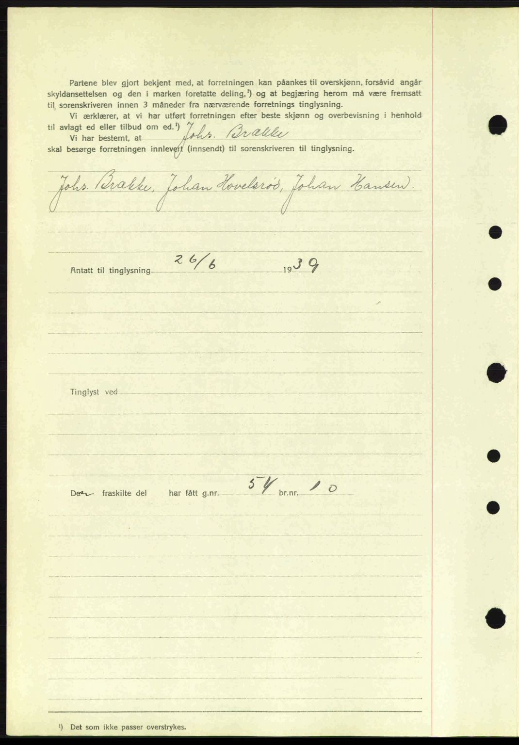 Idd og Marker sorenskriveri, AV/SAO-A-10283/G/Gb/Gbb/L0003: Mortgage book no. A3, 1938-1939, Diary no: : 818/1939