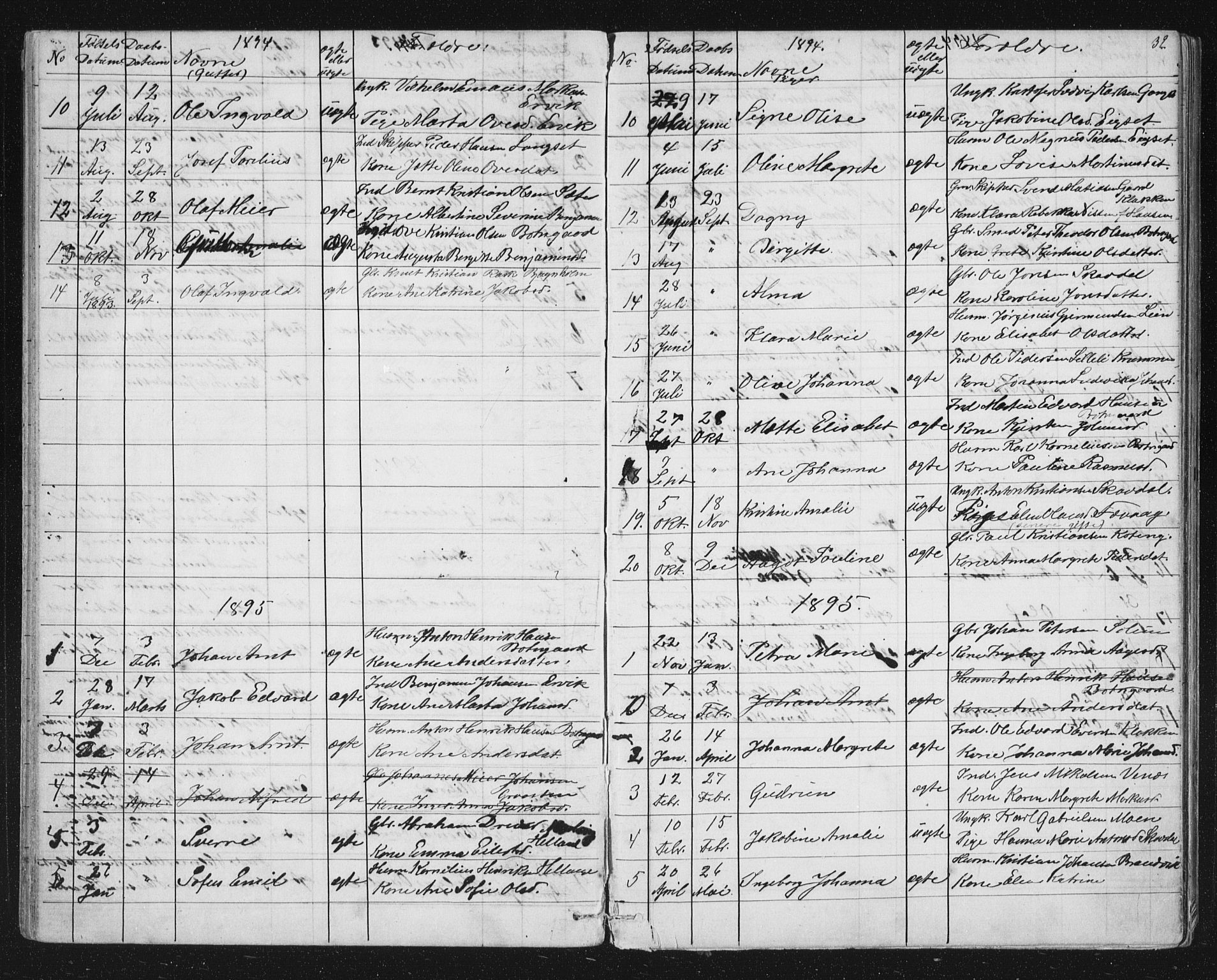 Ministerialprotokoller, klokkerbøker og fødselsregistre - Sør-Trøndelag, SAT/A-1456/651/L0647: Parish register (copy) no. 651C01, 1866-1914, p. 32