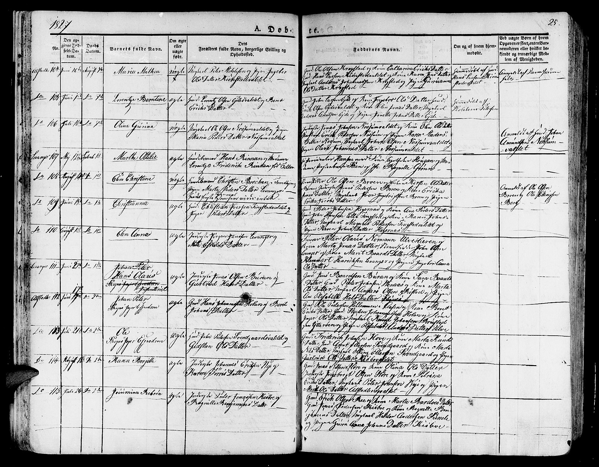 Ministerialprotokoller, klokkerbøker og fødselsregistre - Nord-Trøndelag, AV/SAT-A-1458/717/L0152: Parish register (official) no. 717A05 /1, 1825-1836, p. 25