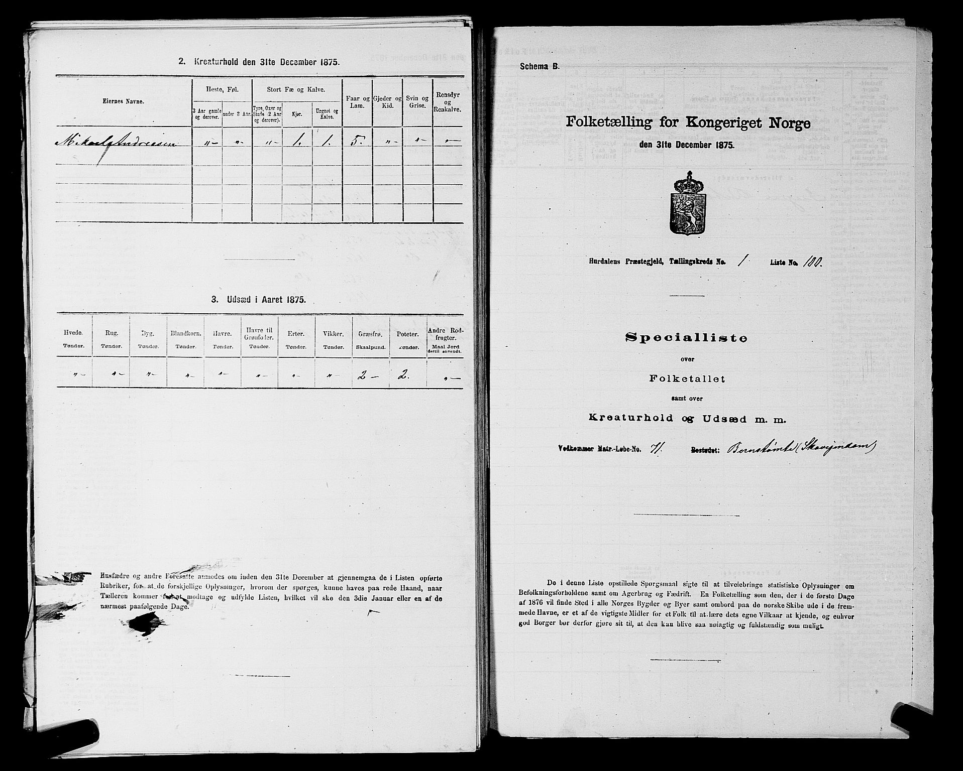 RA, 1875 census for 0239P Hurdal, 1875, p. 248