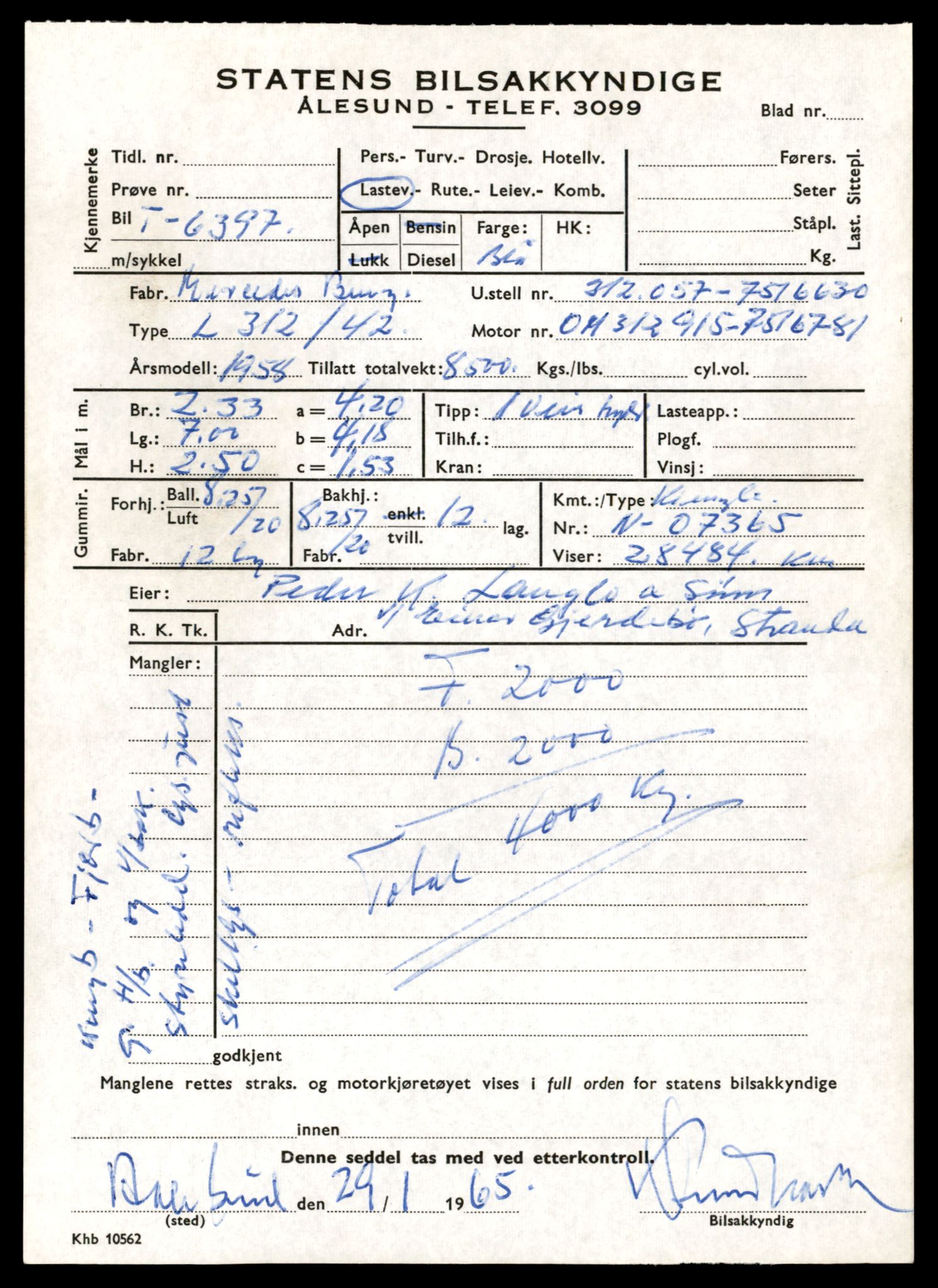 Møre og Romsdal vegkontor - Ålesund trafikkstasjon, AV/SAT-A-4099/F/Fe/L0033: Registreringskort for kjøretøy T 12151 - T 12474, 1927-1998, p. 2787