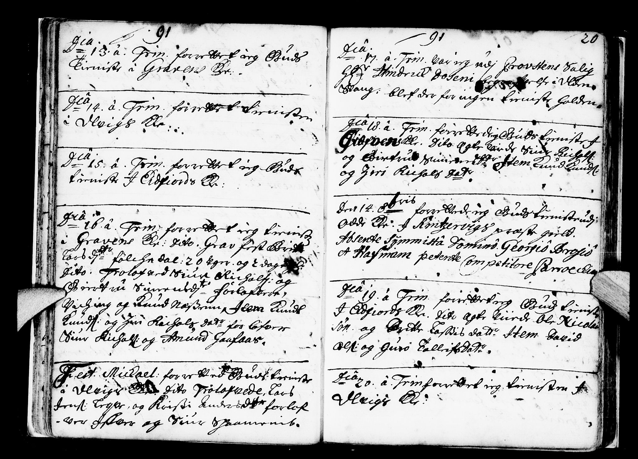 Ulvik sokneprestembete, SAB/A-78801/H/Haa: Parish register (official) no. A 2, 1689-1706, p. 20