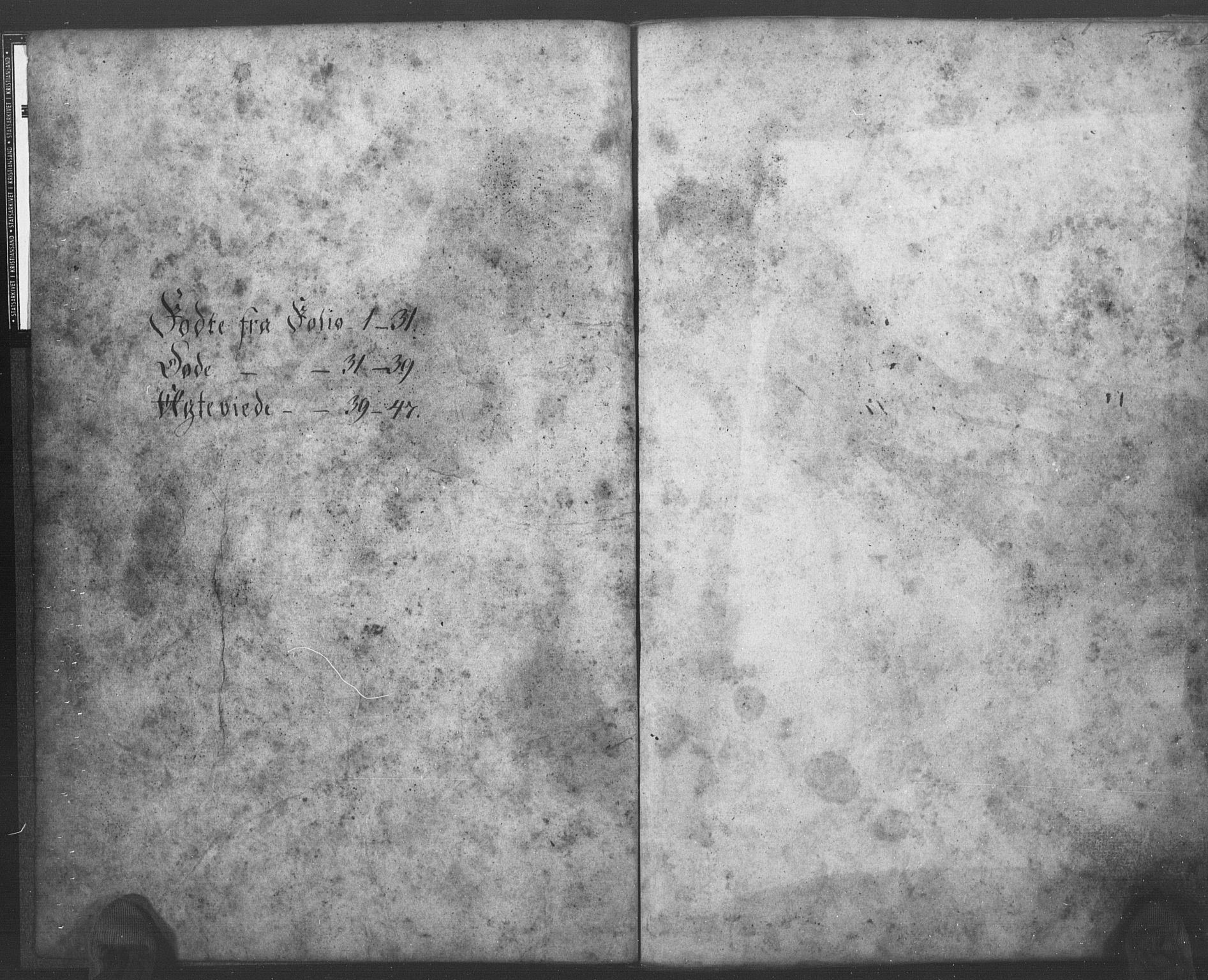 Mandal sokneprestkontor, SAK/1111-0030/F/Fb/Fba/L0004: Parish register (copy) no. B 1D, 1838-1841, p. 1