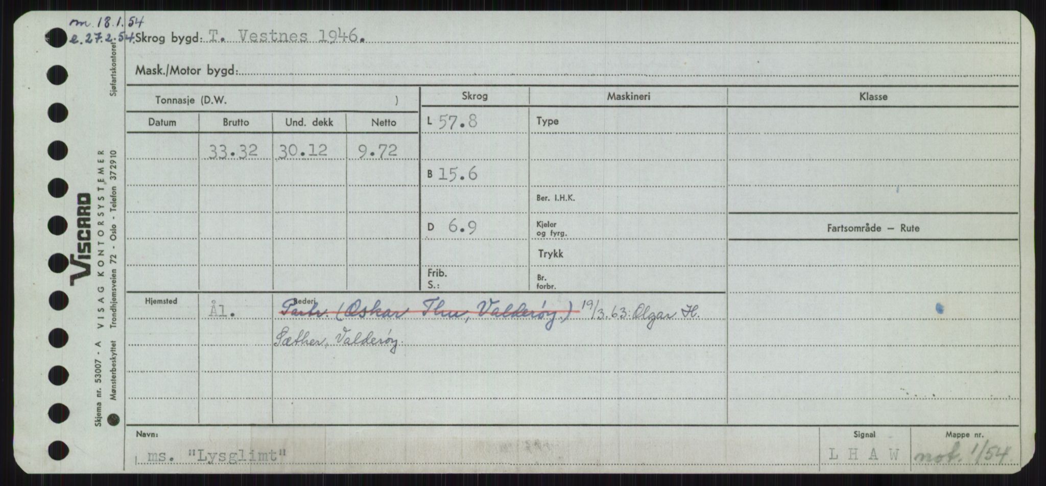 Sjøfartsdirektoratet med forløpere, Skipsmålingen, RA/S-1627/H/Ha/L0003/0002: Fartøy, Hilm-Mar / Fartøy, Kom-Mar, p. 745