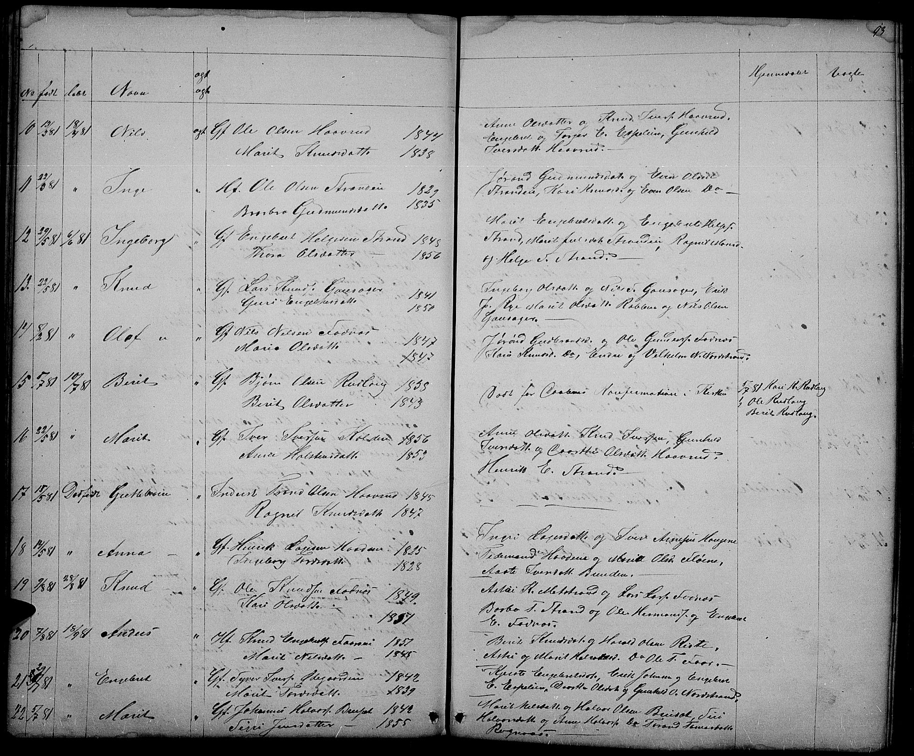 Nord-Aurdal prestekontor, AV/SAH-PREST-132/H/Ha/Hab/L0003: Parish register (copy) no. 3, 1842-1882, p. 93