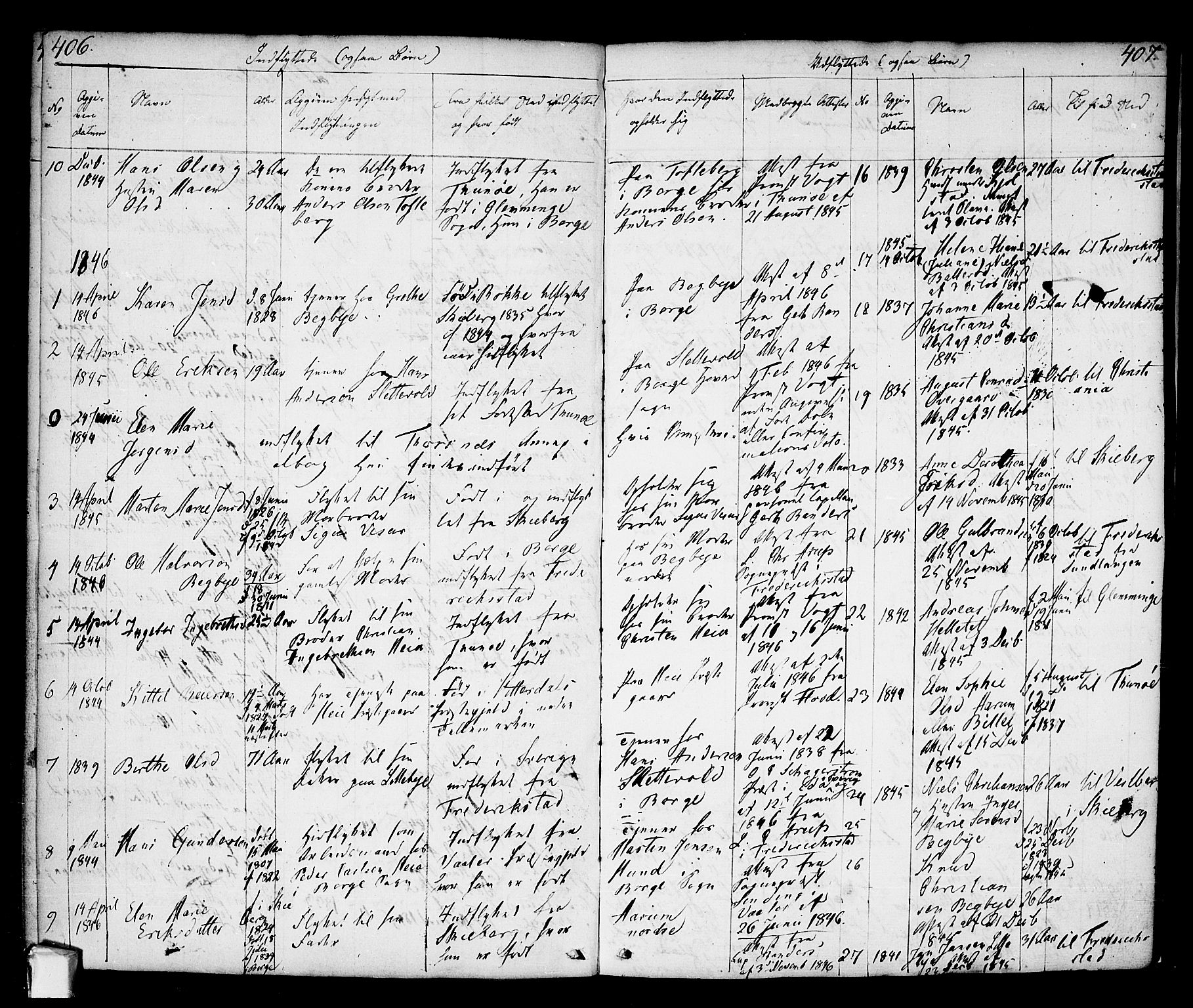 Borge prestekontor Kirkebøker, SAO/A-10903/F/Fa/L0004: Parish register (official) no. I 4, 1836-1848, p. 406-407