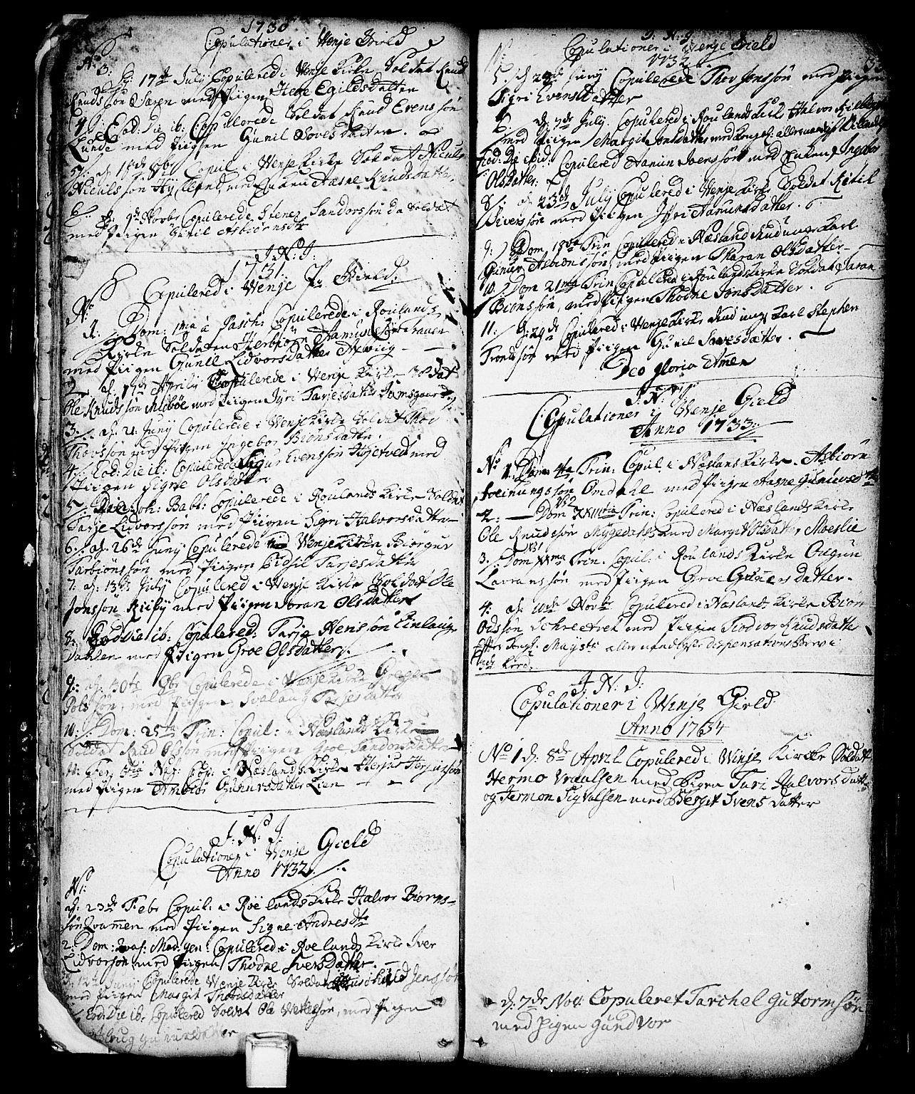 Vinje kirkebøker, SAKO/A-312/F/Fa/L0001: Parish register (official) no. I 1, 1717-1766, p. 33