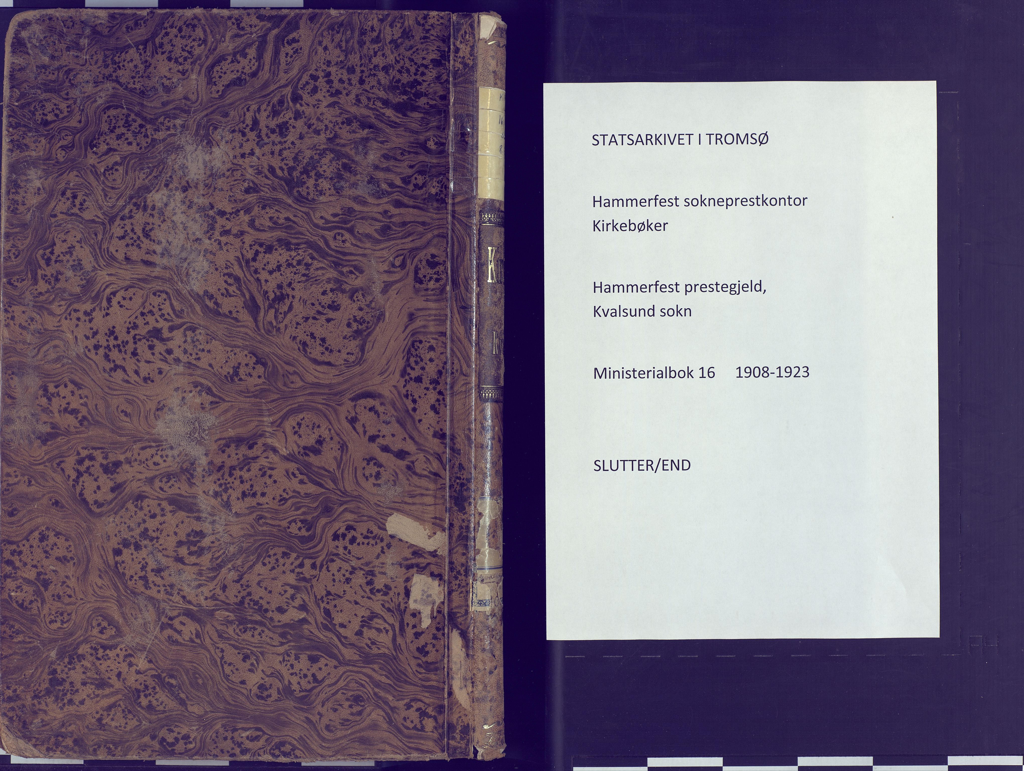 Hammerfest sokneprestkontor, SATØ/S-1347: Parish register (official) no. 16, 1908-1923