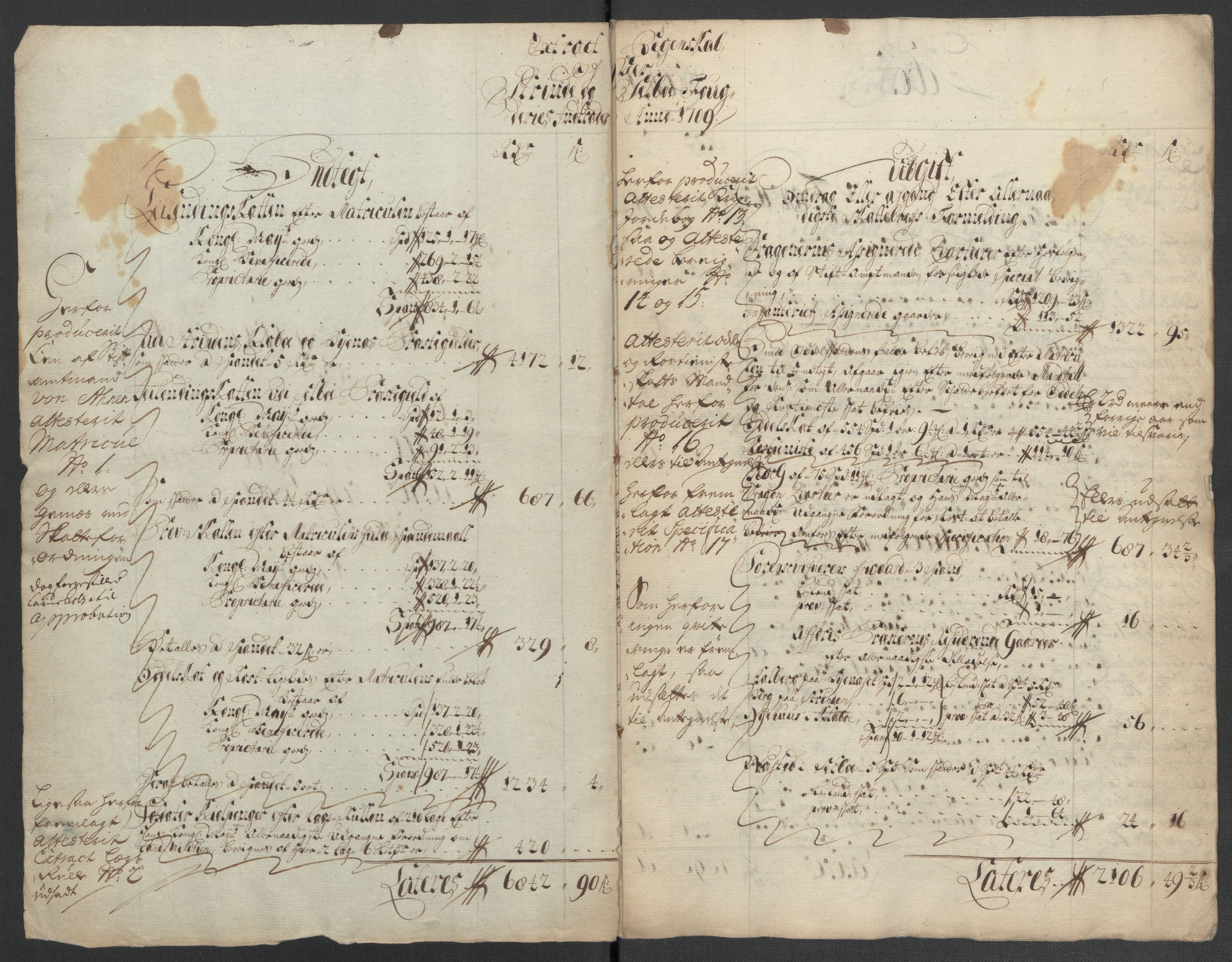 Rentekammeret inntil 1814, Reviderte regnskaper, Fogderegnskap, AV/RA-EA-4092/R61/L4111: Fogderegnskap Strinda og Selbu, 1709-1710, p. 5