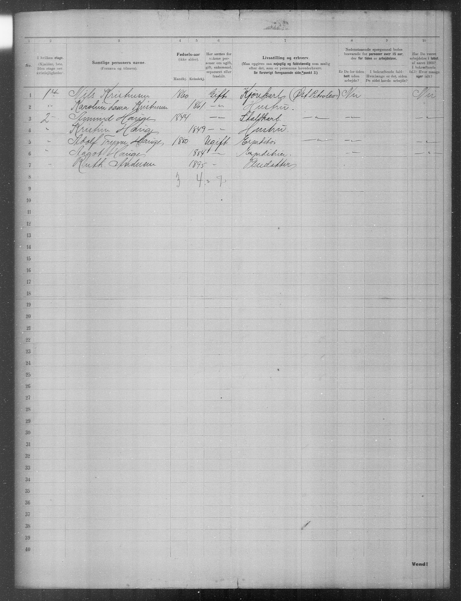 OBA, Municipal Census 1903 for Kristiania, 1903, p. 16624