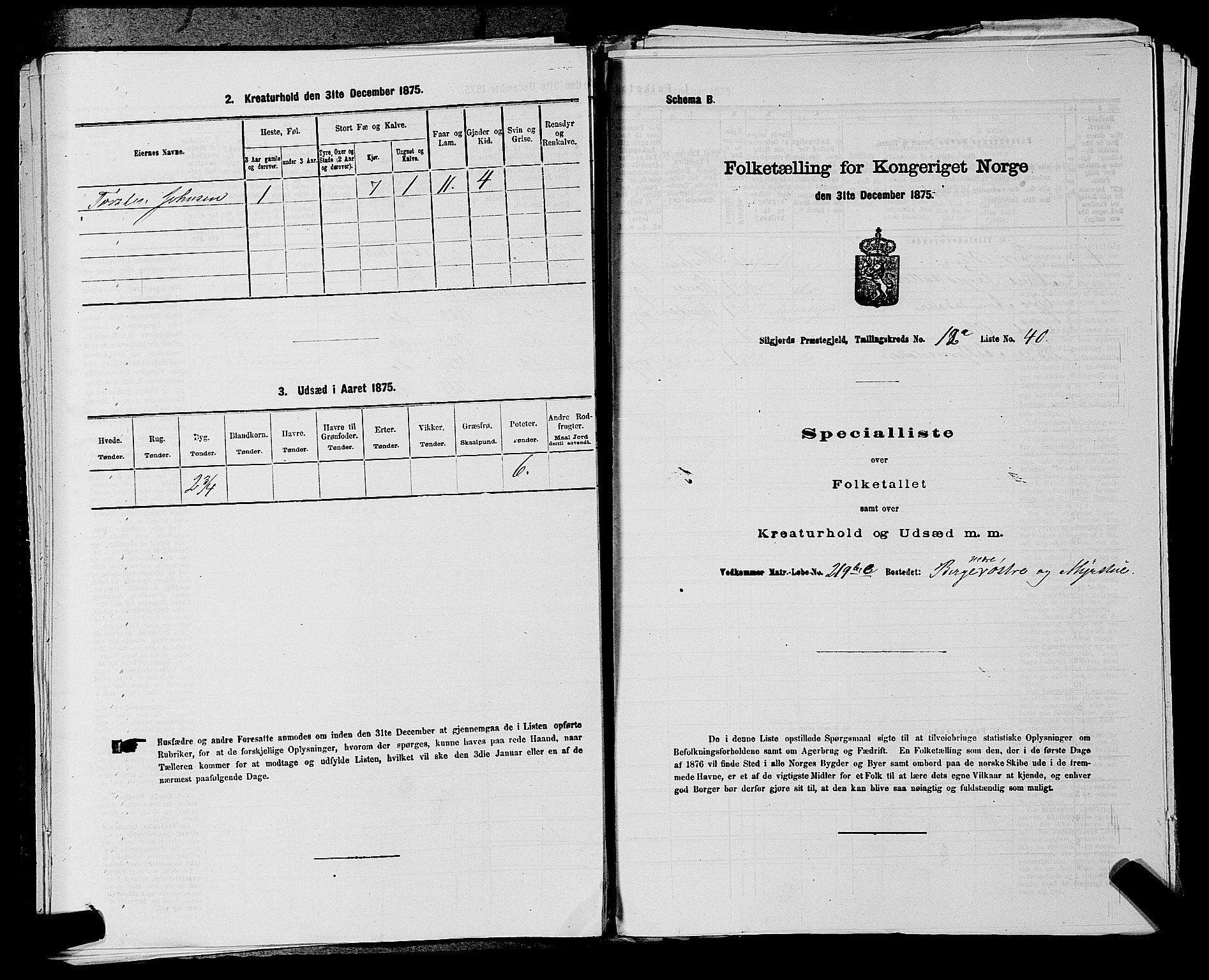 SAKO, 1875 census for 0828P Seljord, 1875, p. 1329