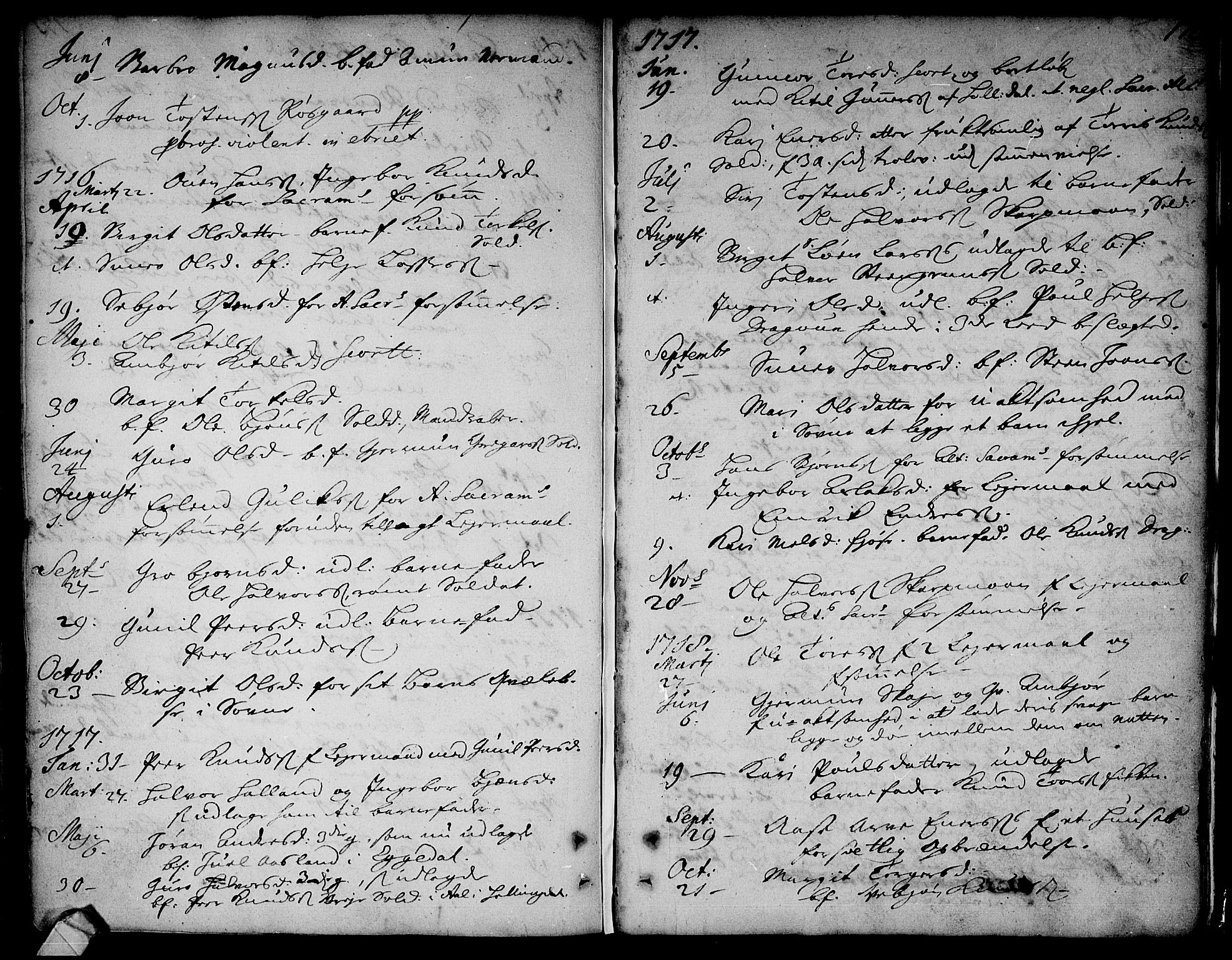 Rollag kirkebøker, SAKO/A-240/F/Fa/L0002: Parish register (official) no. I 2, 1714-1742, p. 172