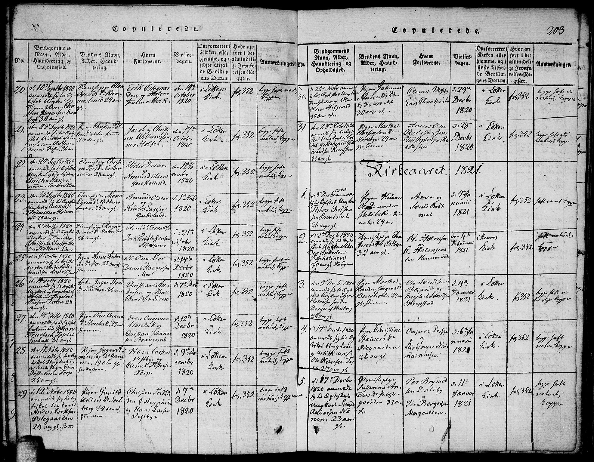 Høland prestekontor Kirkebøker, SAO/A-10346a/F/Fa/L0007: Parish register (official) no. I 7, 1814-1827, p. 203