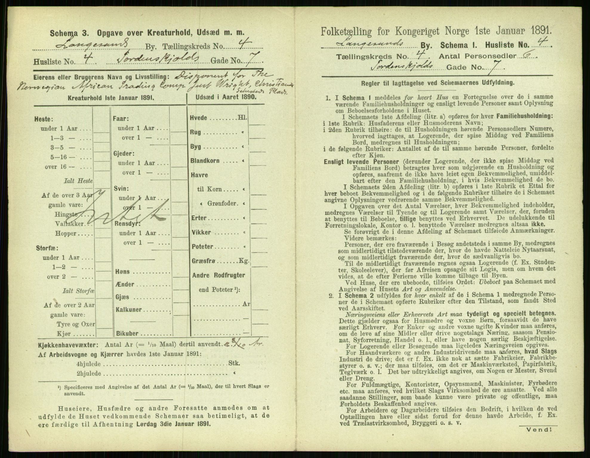 RA, 1891 census for 0802 Langesund, 1891, p. 280