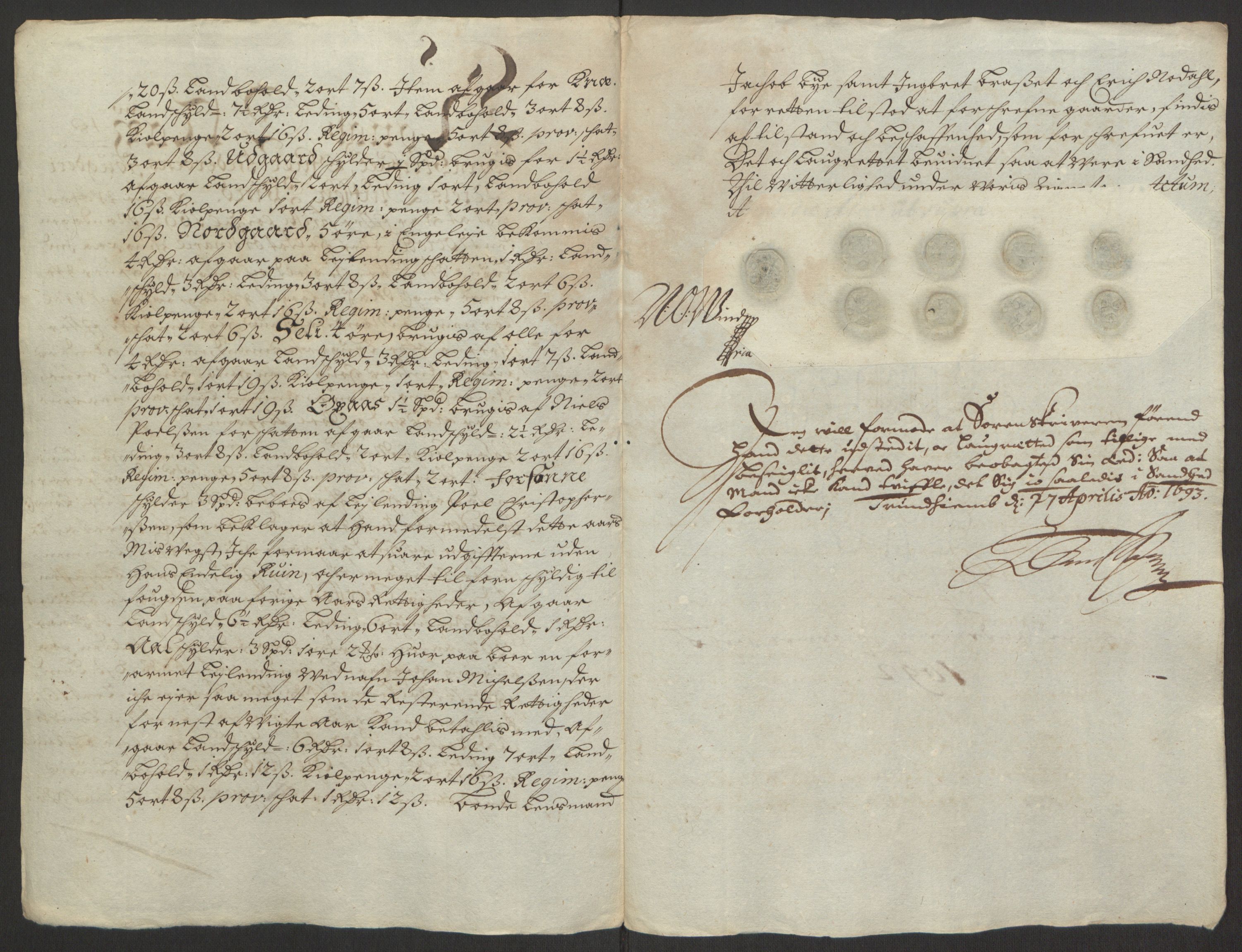 Rentekammeret inntil 1814, Reviderte regnskaper, Fogderegnskap, AV/RA-EA-4092/R63/L4308: Fogderegnskap Inderøy, 1692-1694, p. 236