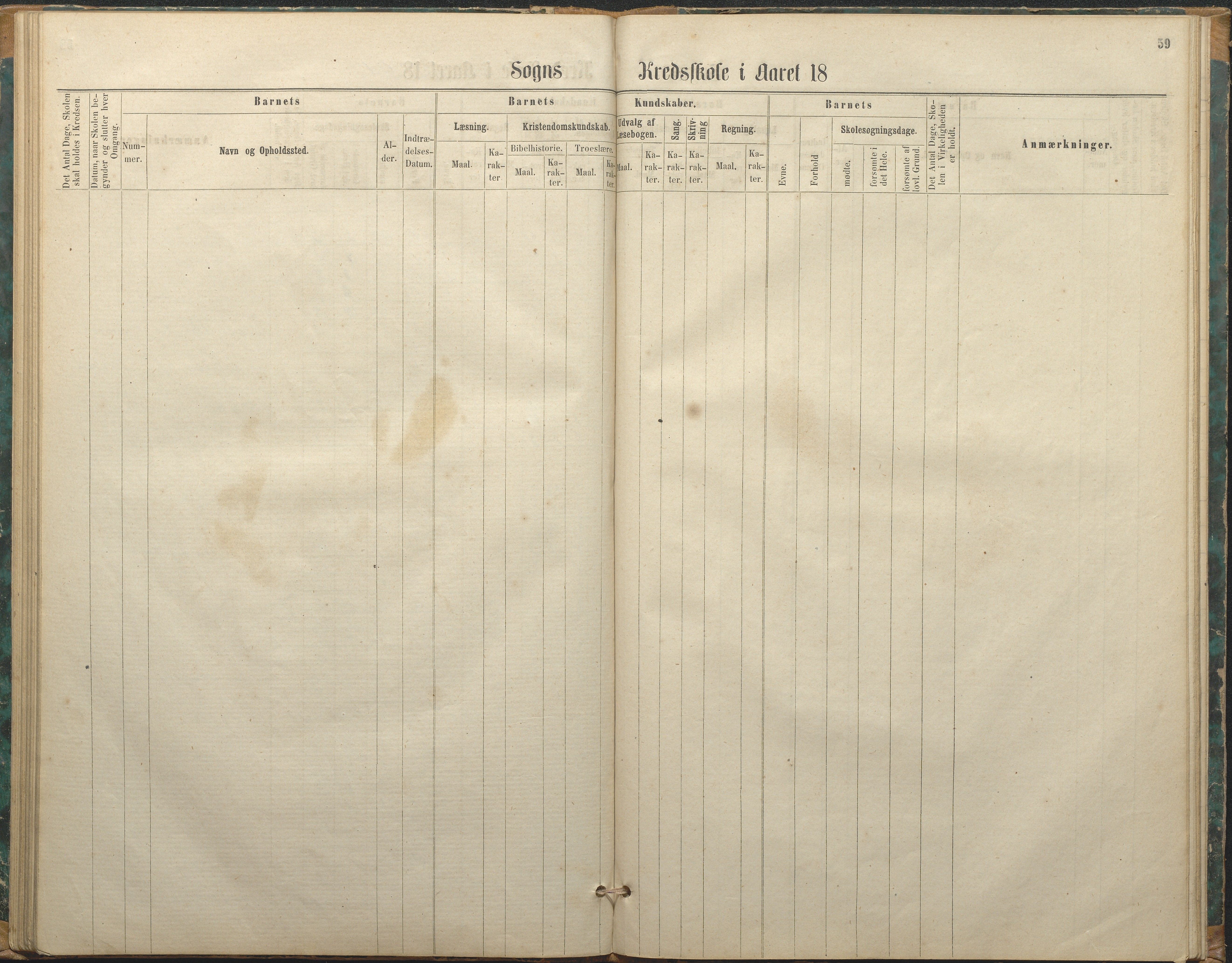 Øyestad kommune frem til 1979, AAKS/KA0920-PK/06/06F/L0002: Skolejournal, 1864-1890, p. 60