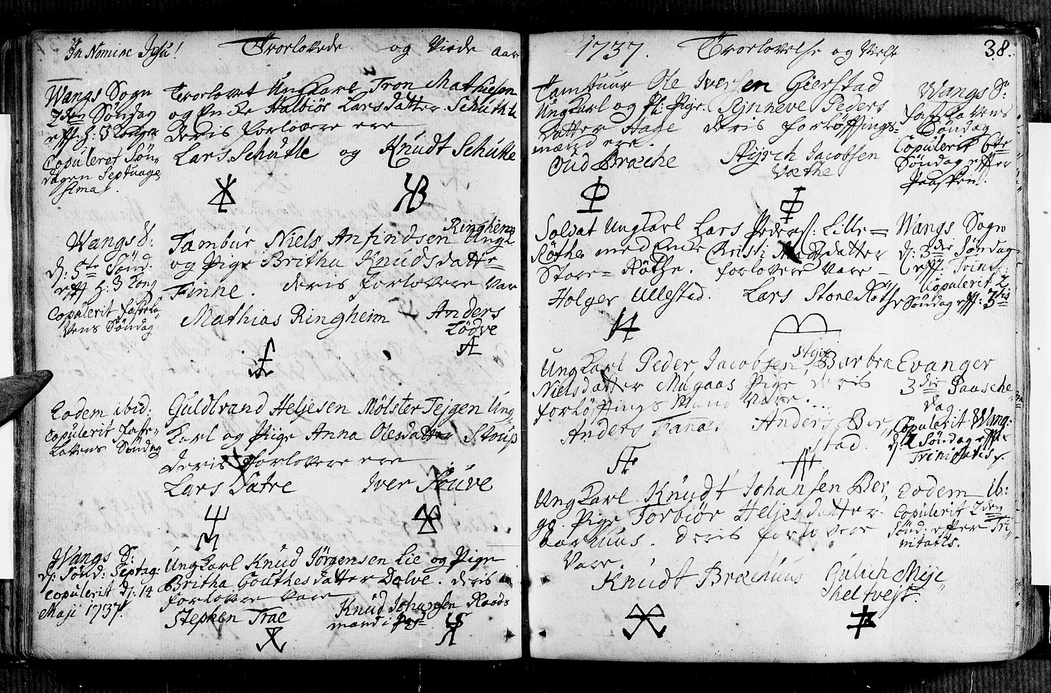 Voss sokneprestembete, AV/SAB-A-79001/H/Haa: Parish register (official) no. A 7, 1731-1773, p. 38