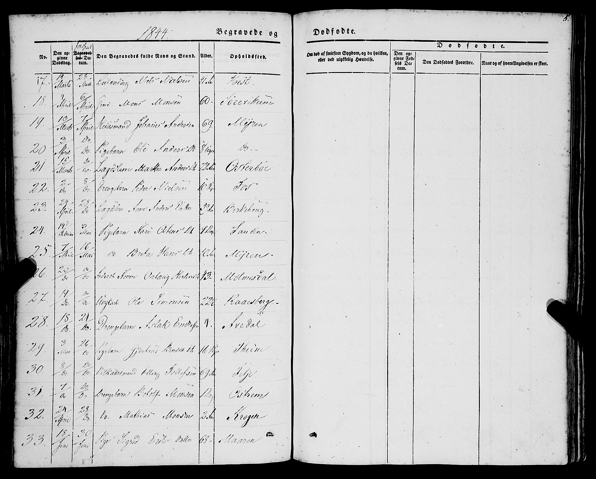 Lavik sokneprestembete, AV/SAB-A-80901: Parish register (official) no. A 3, 1843-1863, p. 5