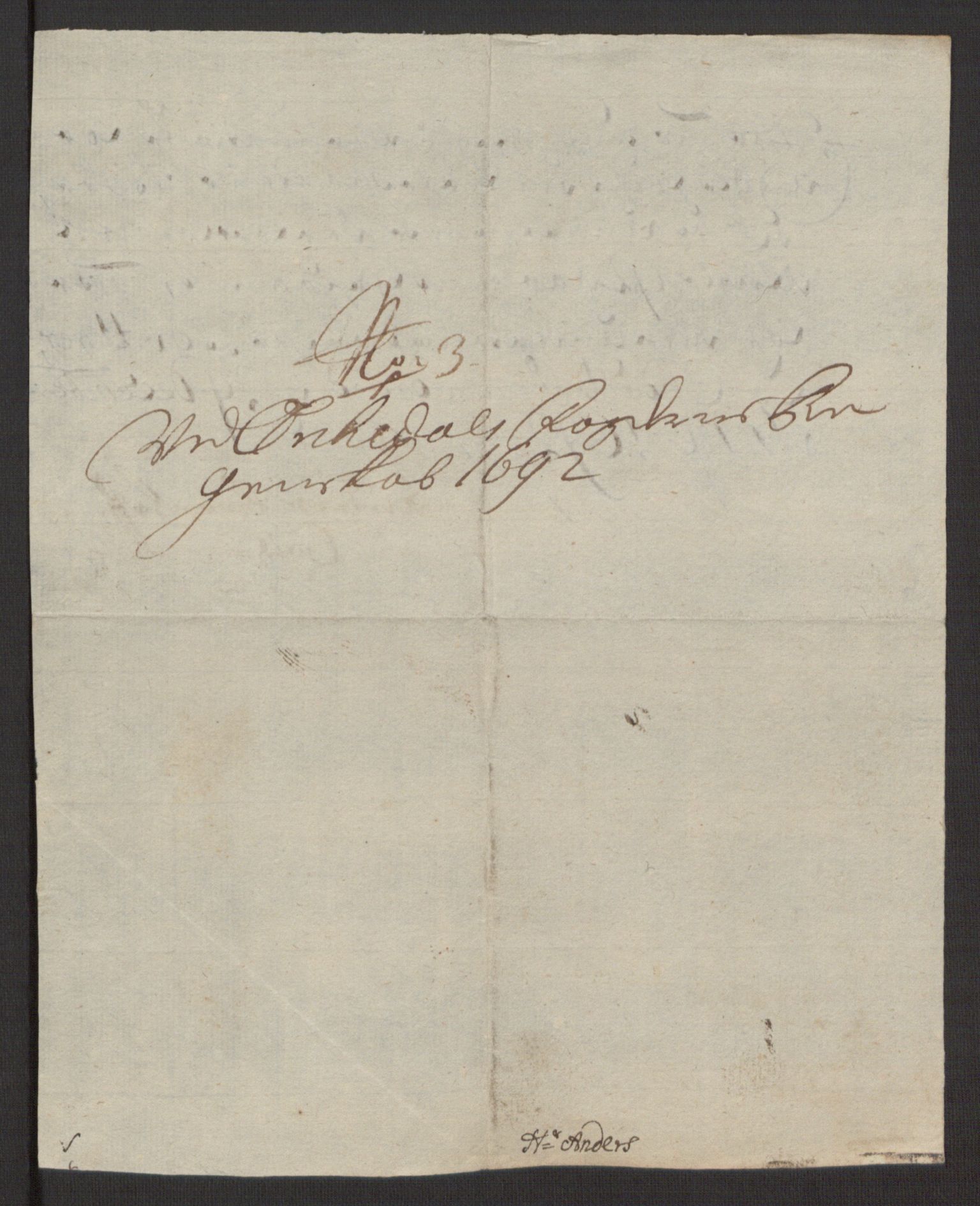 Rentekammeret inntil 1814, Reviderte regnskaper, Fogderegnskap, AV/RA-EA-4092/R58/L3937: Fogderegnskap Orkdal, 1691-1692, p. 354