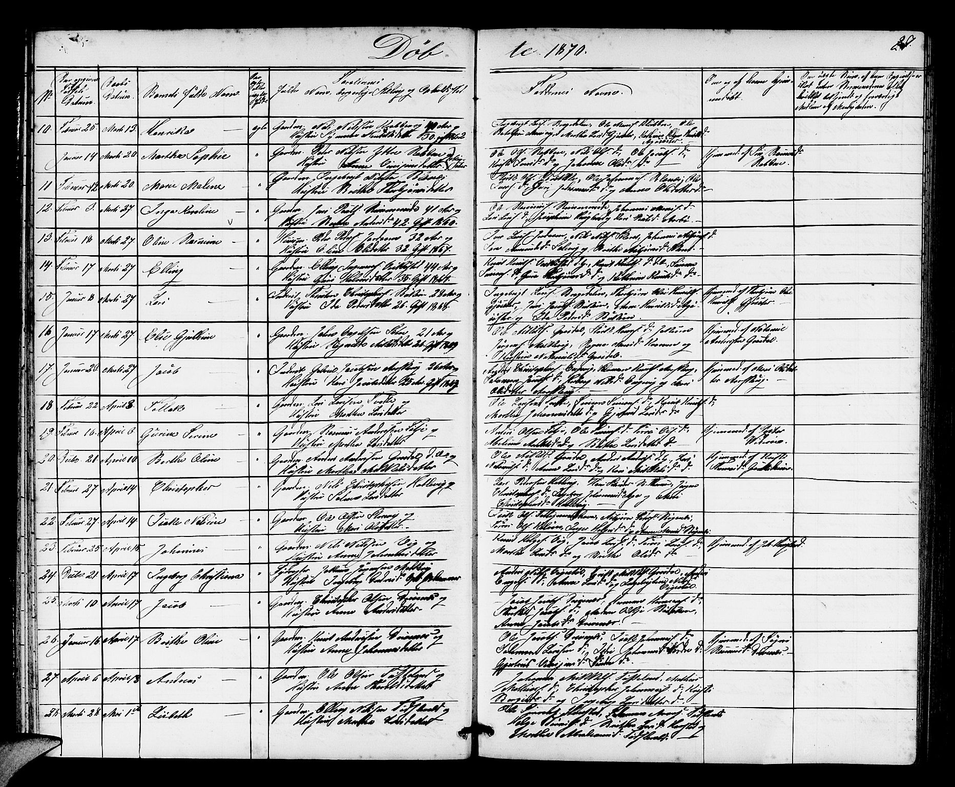 Fitjar sokneprestembete, AV/SAB-A-99926: Parish register (copy) no. A 1, 1864-1886, p. 27