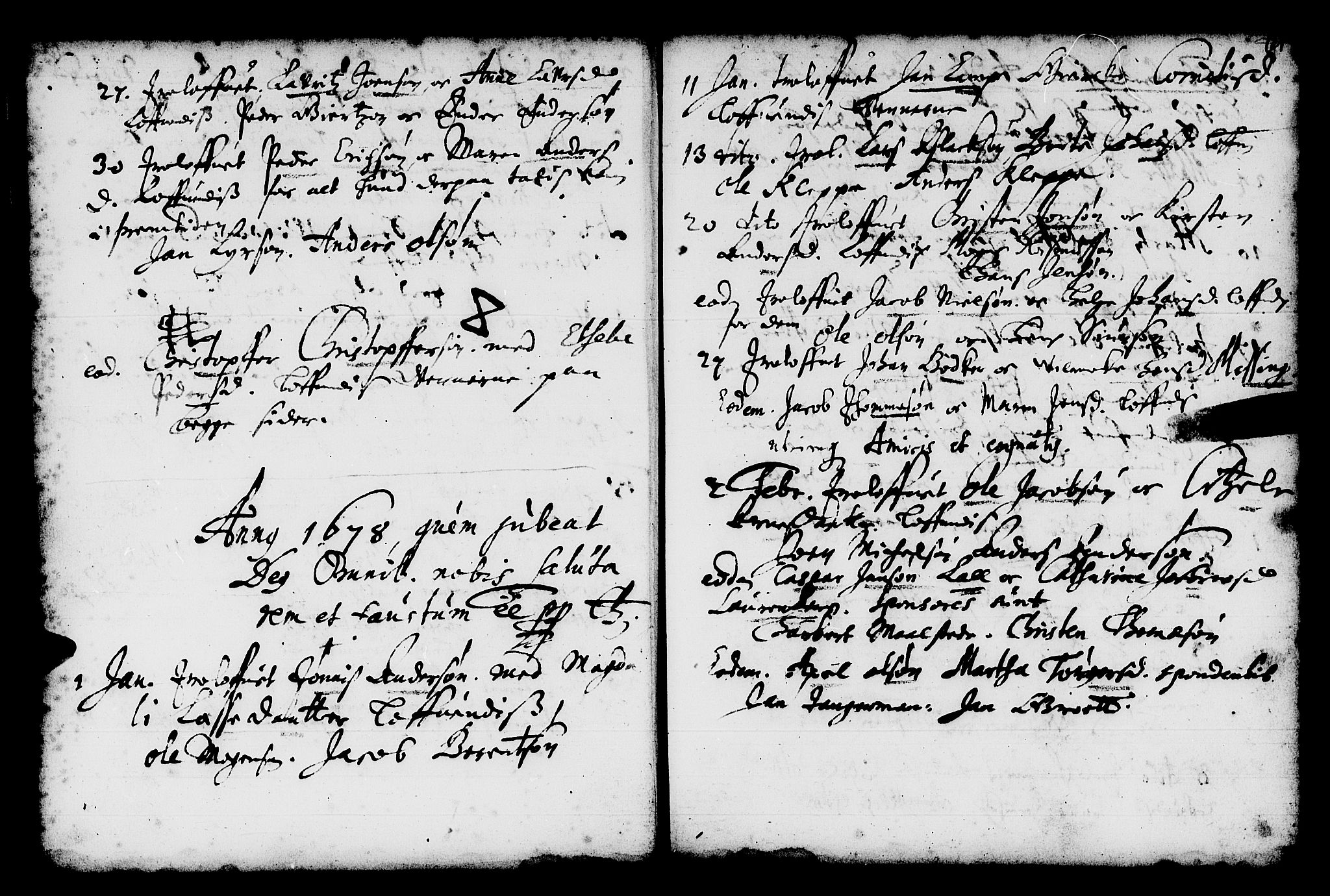 Domkirken sokneprestembete, SAB/A-74801/H/Haa/L0006: Parish register (official) no. A 6, 1663-1683, p. 61