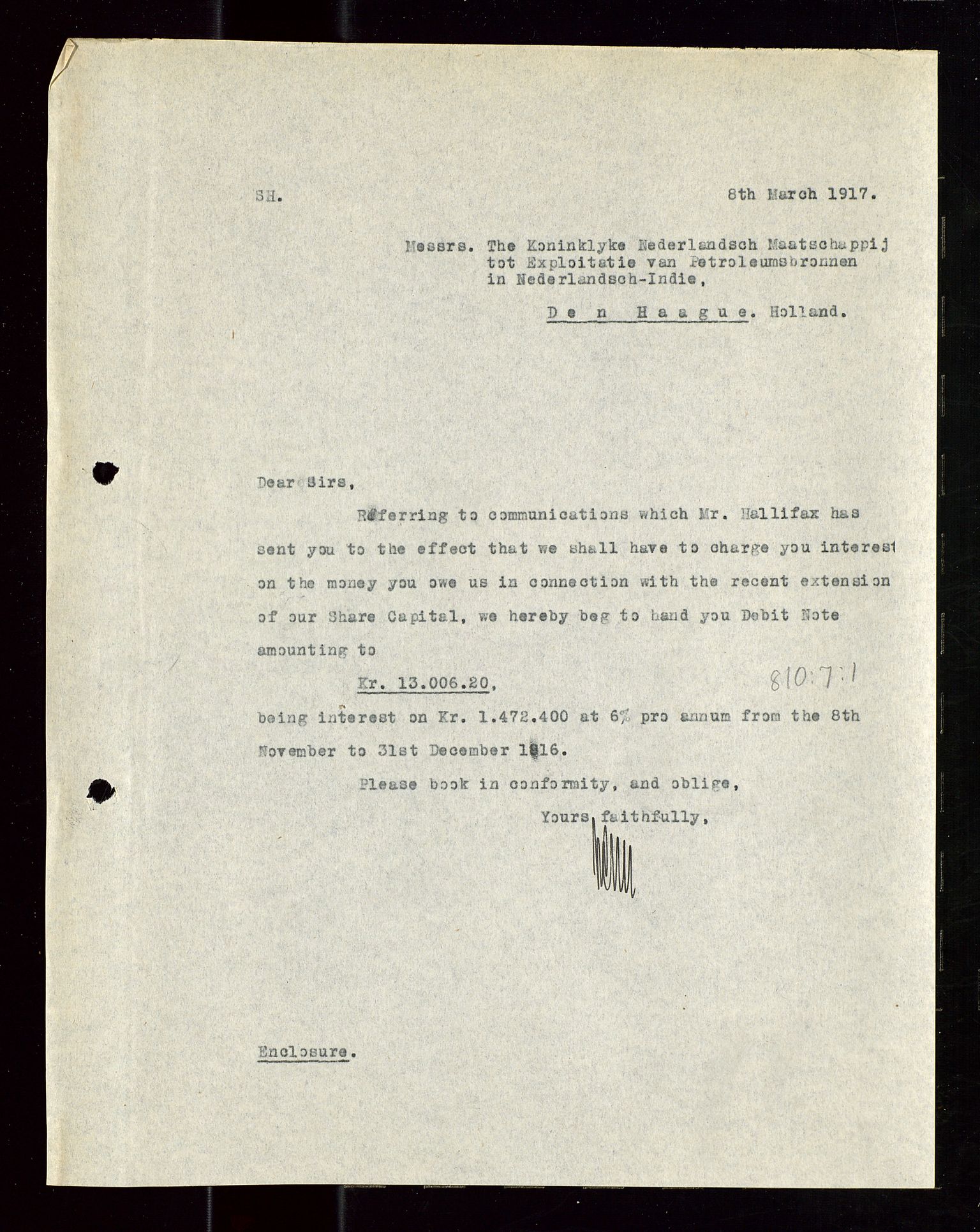 Pa 1521 - A/S Norske Shell, AV/SAST-A-101915/E/Ea/Eaa/L0020: Sjefskorrespondanse, 1917, p. 491