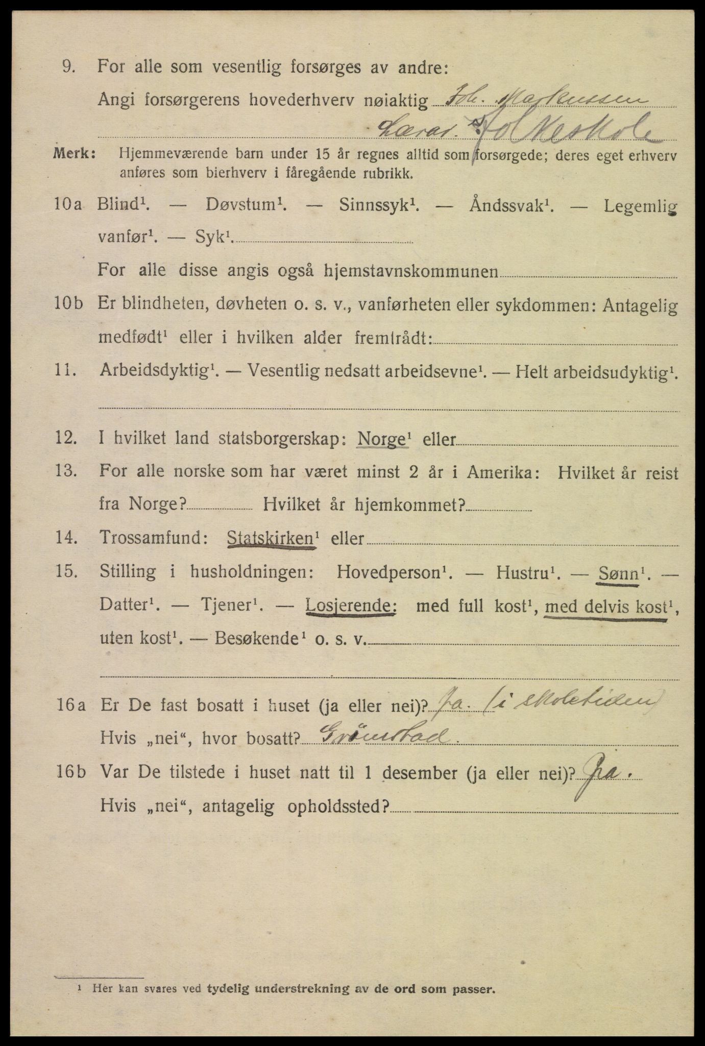 SAK, 1920 census for Mandal, 1920, p. 4122