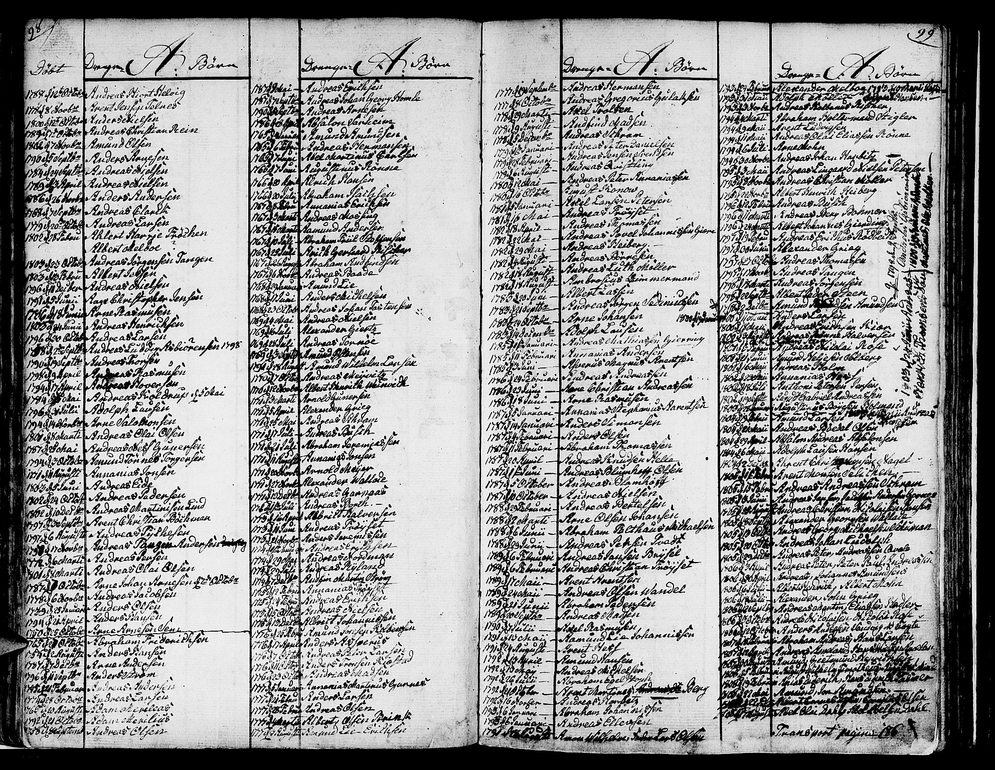 Nykirken Sokneprestembete, SAB/A-77101/H/Haa/L0004: Parish register (official) no. A 4, 1765-1775, p. 98-99