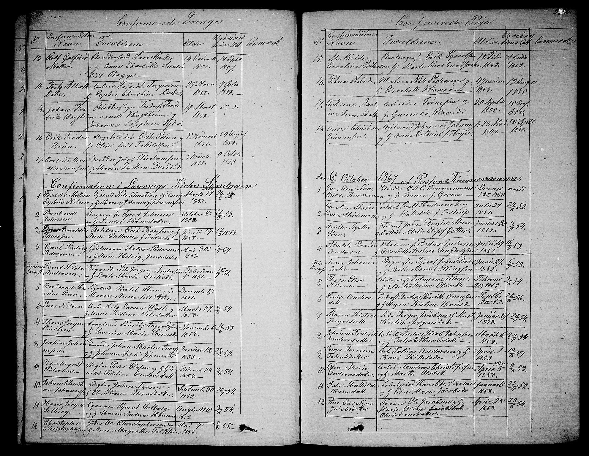 Larvik kirkebøker, AV/SAKO-A-352/G/Ga/L0003b: Parish register (copy) no. I 3B, 1830-1870, p. 352