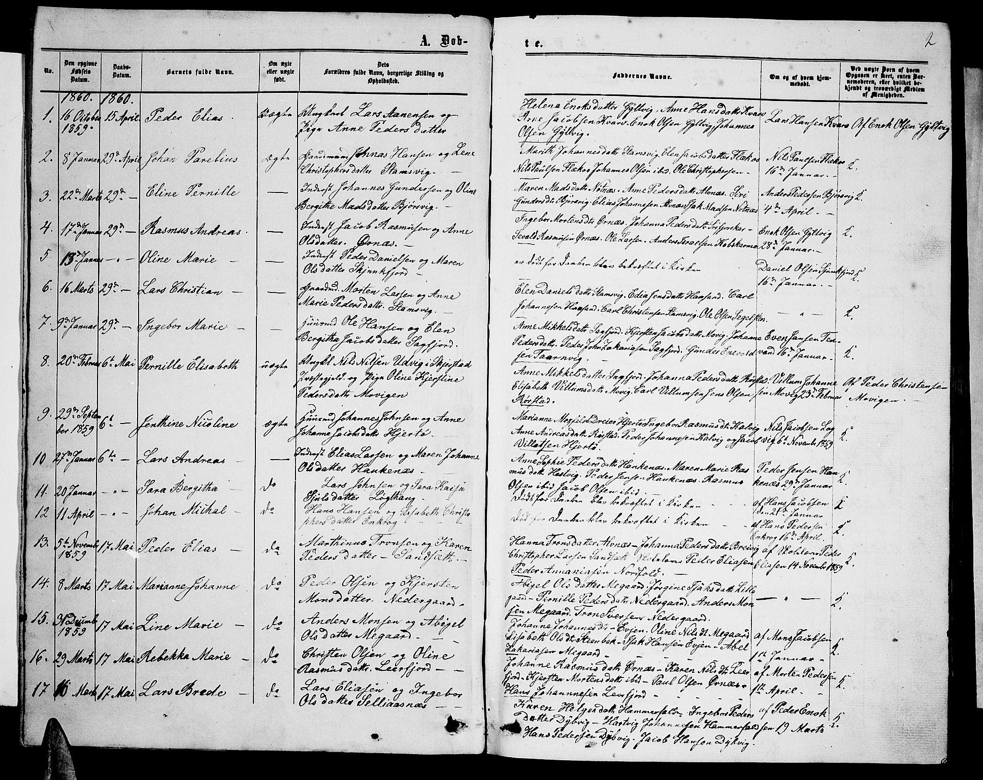 Ministerialprotokoller, klokkerbøker og fødselsregistre - Nordland, SAT/A-1459/853/L0775: Parish register (copy) no. 853C03, 1859-1877, p. 2