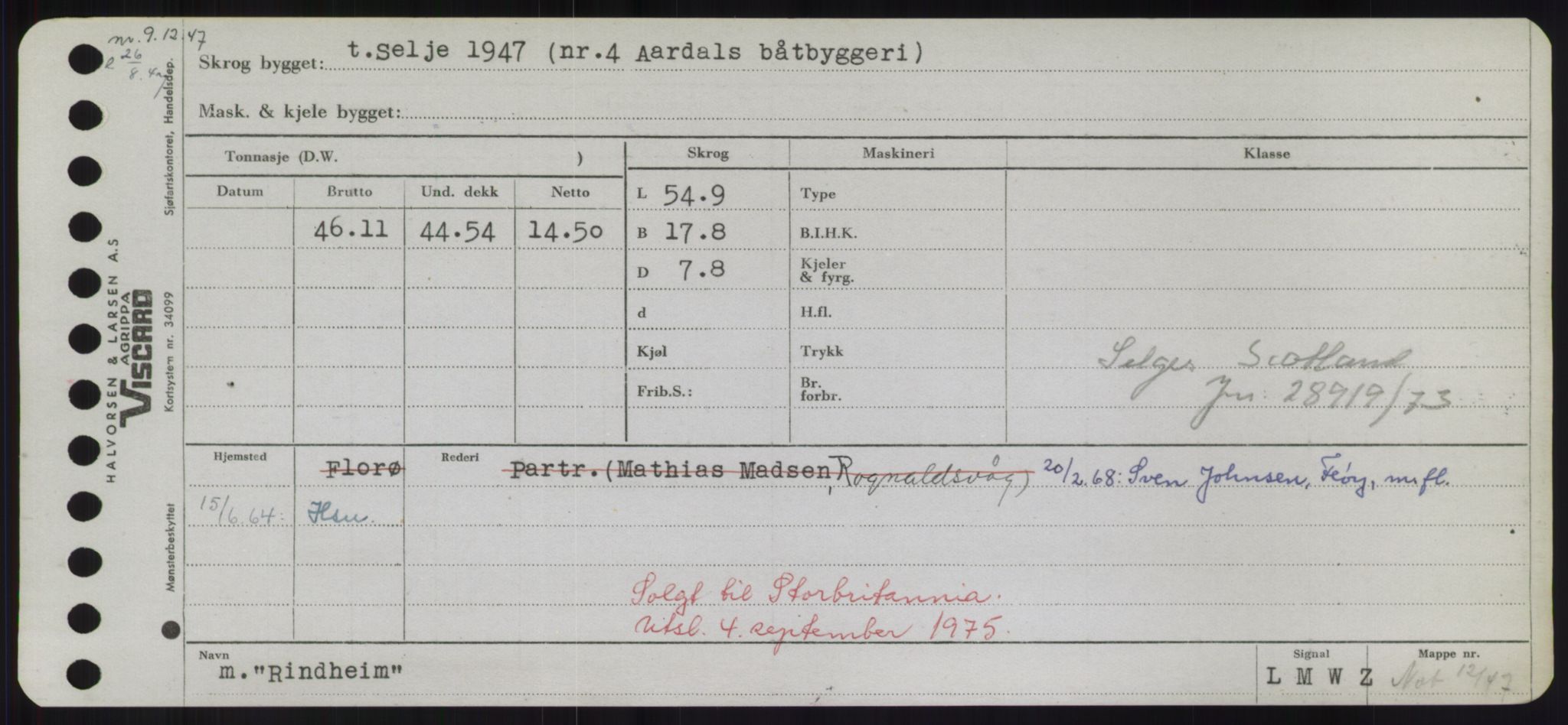 Sjøfartsdirektoratet med forløpere, Skipsmålingen, RA/S-1627/H/Hd/L0030: Fartøy, Q-Riv, p. 541