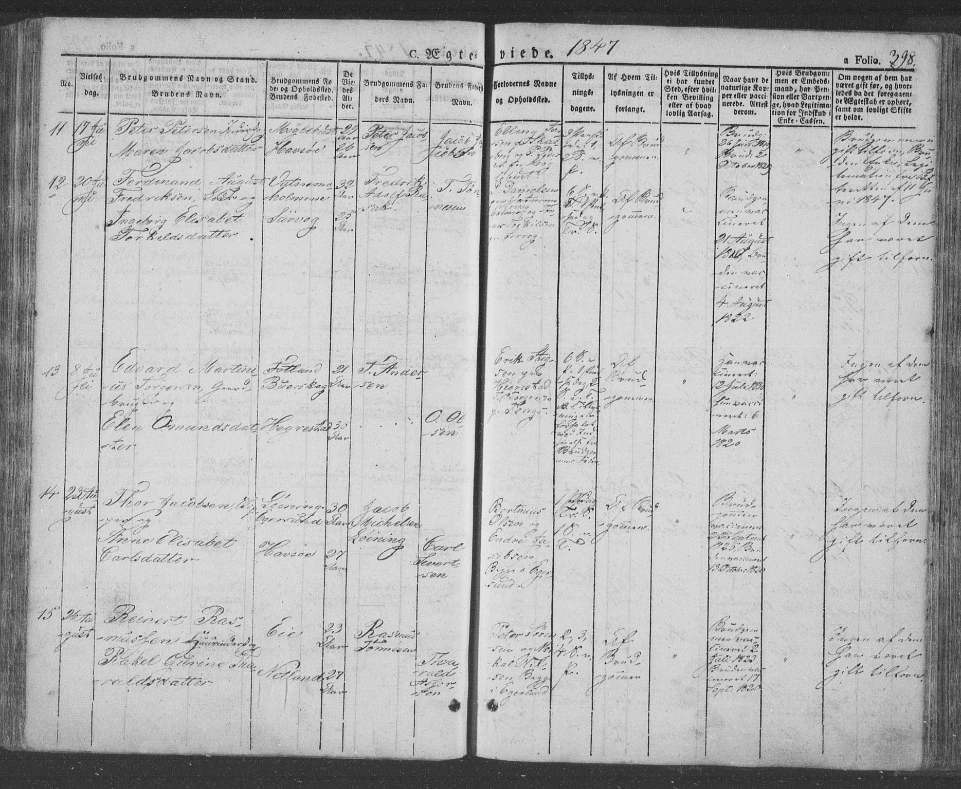 Eigersund sokneprestkontor, AV/SAST-A-101807/S08/L0009: Parish register (official) no. A 9, 1827-1850, p. 398