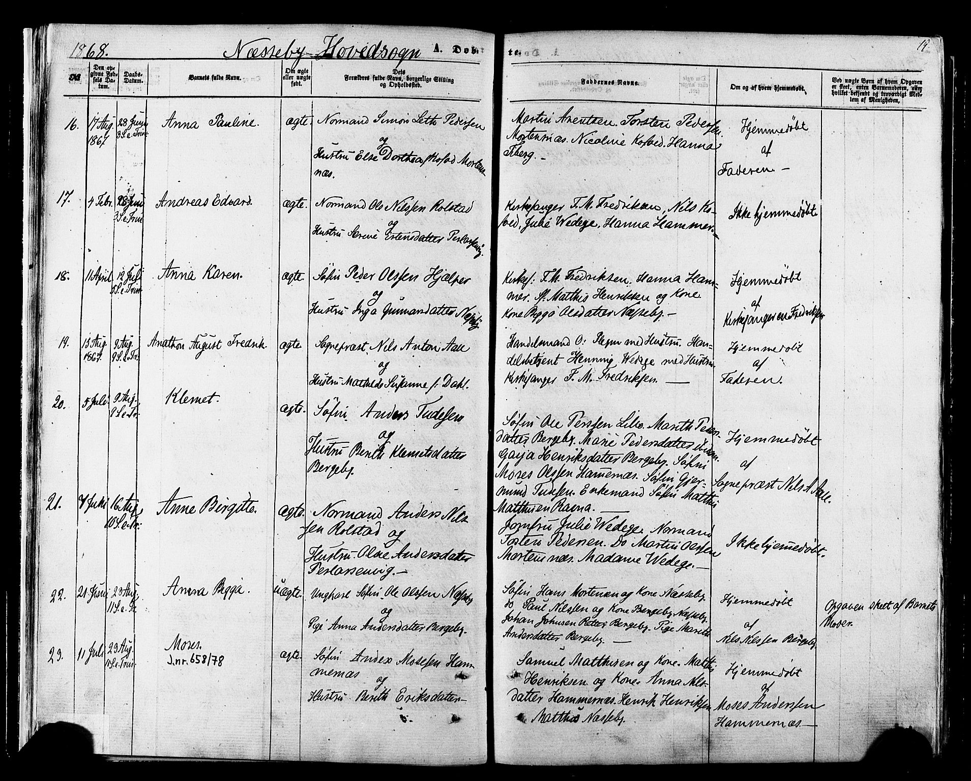 Nesseby sokneprestkontor, SATØ/S-1330/H/Ha/L0003kirke: Parish register (official) no. 3 /1, 1865-1876, p. 19