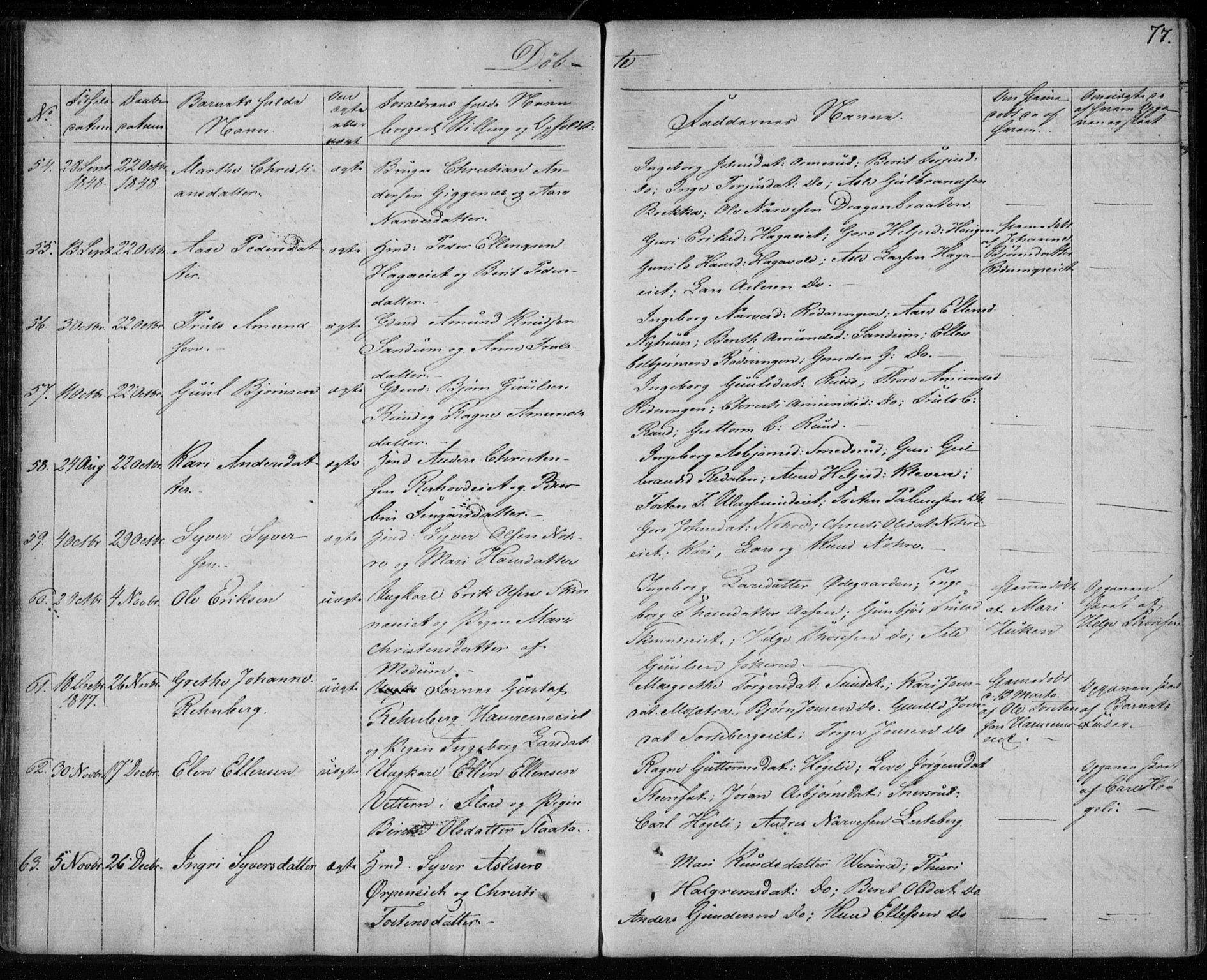 Krødsherad kirkebøker, SAKO/A-19/F/Fa/L0002: Parish register (official) no. 2, 1829-1851, p. 77