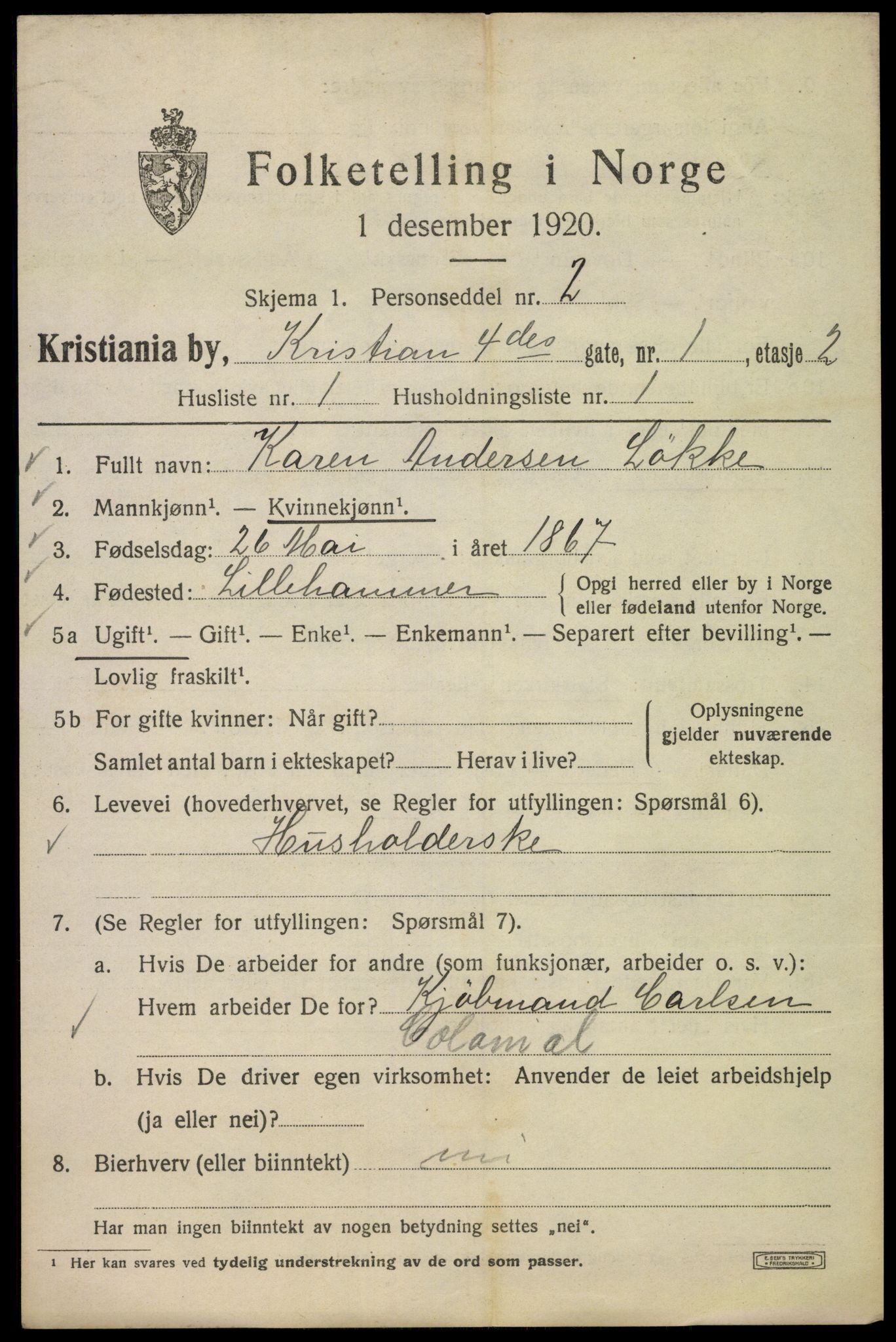 SAO, 1920 census for Kristiania, 1920, p. 351753