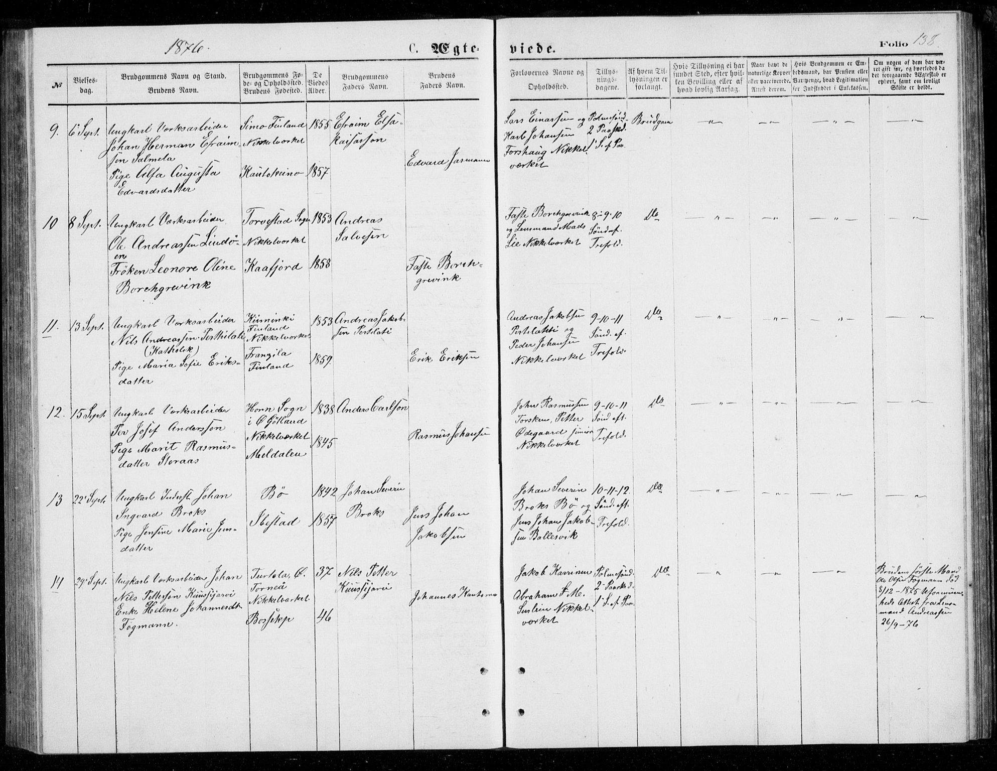 Berg sokneprestkontor, AV/SATØ-S-1318/G/Ga/Gab/L0003klokker: Parish register (copy) no. 3, 1874-1886, p. 138