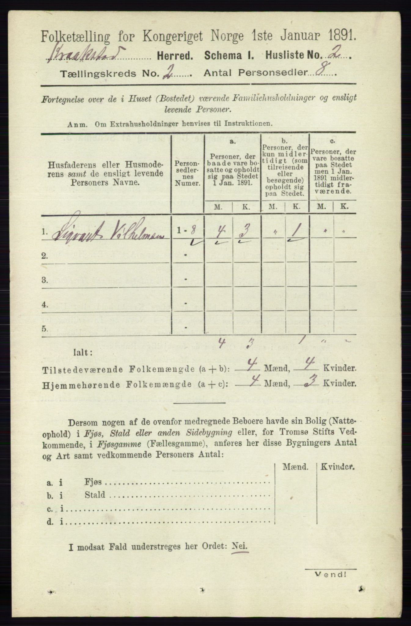 RA, 1891 census for 0212 Kråkstad, 1891, p. 676