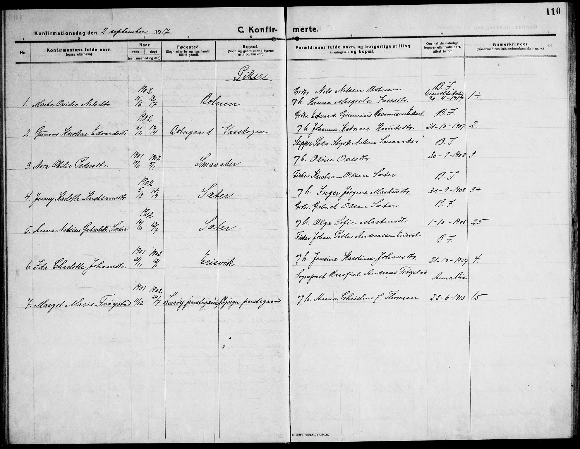 Ministerialprotokoller, klokkerbøker og fødselsregistre - Sør-Trøndelag, SAT/A-1456/651/L0648: Parish register (copy) no. 651C02, 1915-1945, p. 110