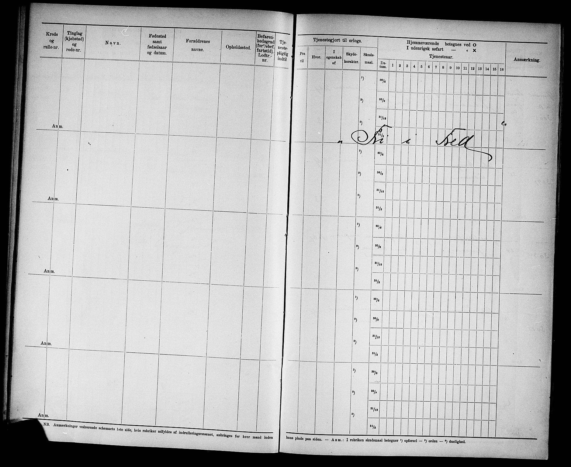 Kristiansand mønstringskrets, AV/SAK-2031-0015/F/Fd/L0009: Rulle sjøvernepliktige, C-9, 1907, p. 39