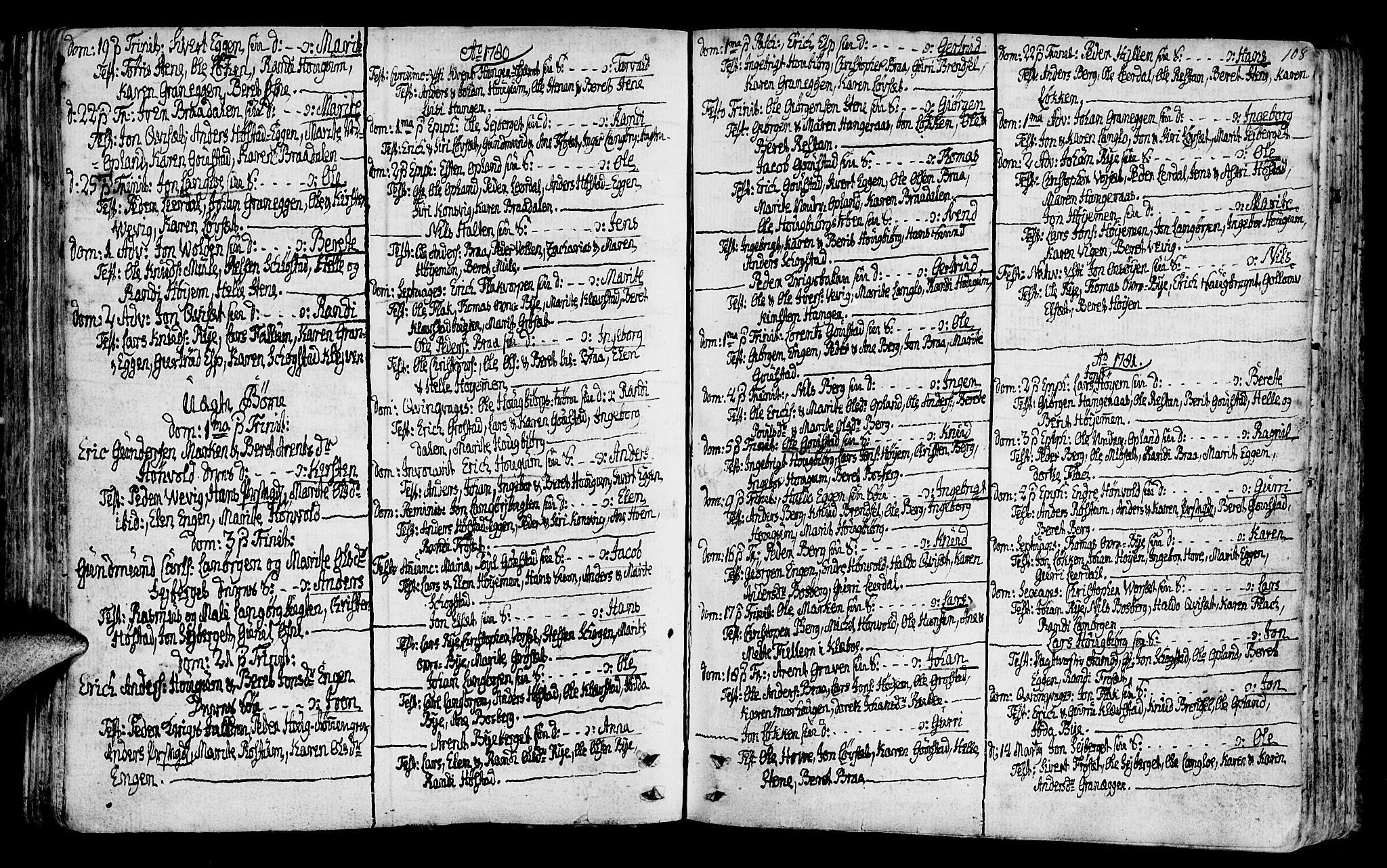 Ministerialprotokoller, klokkerbøker og fødselsregistre - Sør-Trøndelag, AV/SAT-A-1456/612/L0370: Parish register (official) no. 612A04, 1754-1802, p. 108