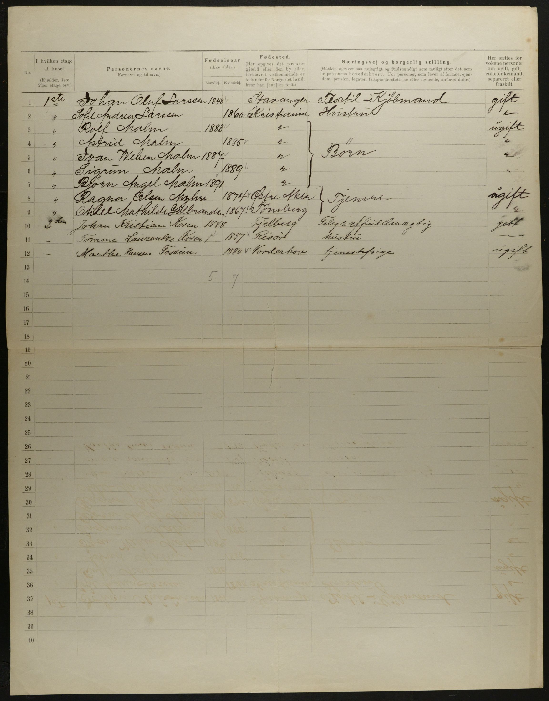 OBA, Municipal Census 1901 for Kristiania, 1901, p. 12467