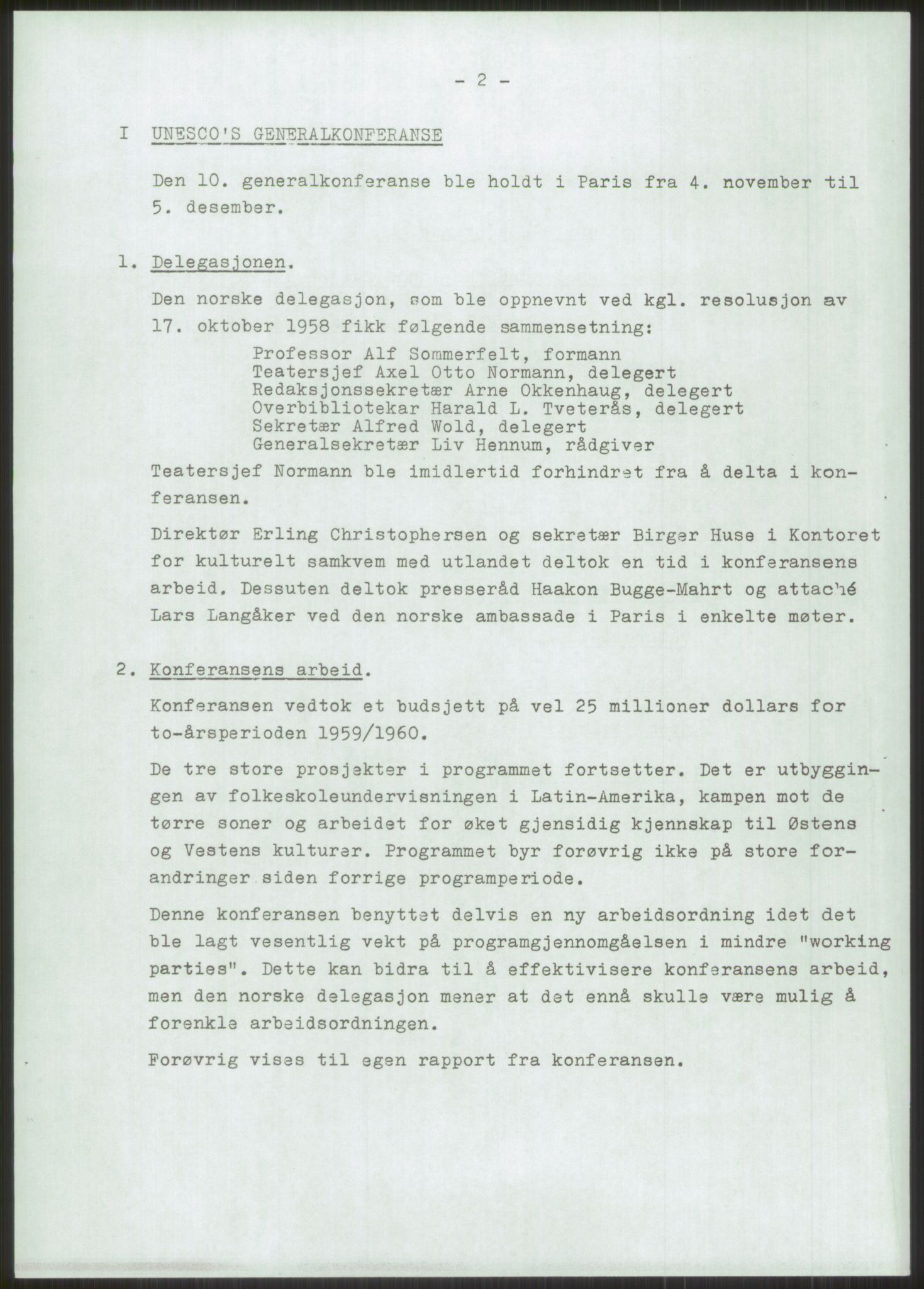 Den norske nasjonalkommisjonen for UNESCO, AV/RA-S-1730/A/Ad/L0001: --, 1953-1981